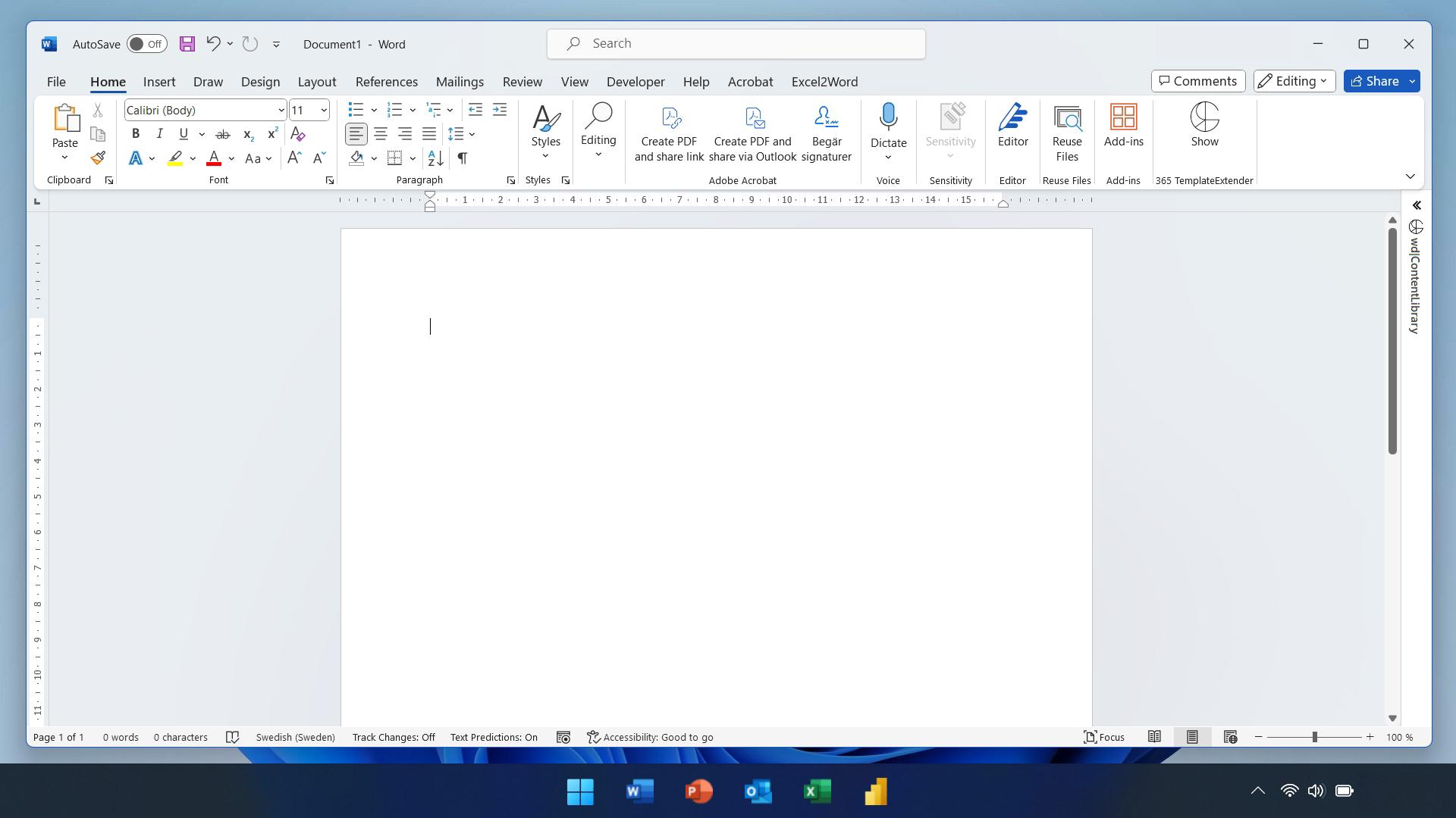 Insert a table in Word