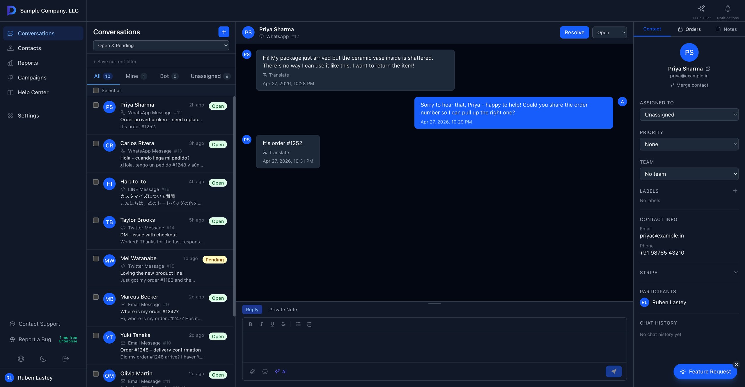 Prévia: demonstração interativa do Deskwoot