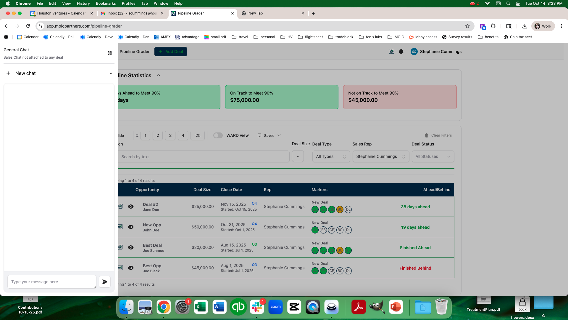 Click here to type a general question. You can also access previous chats from the dropdown above.