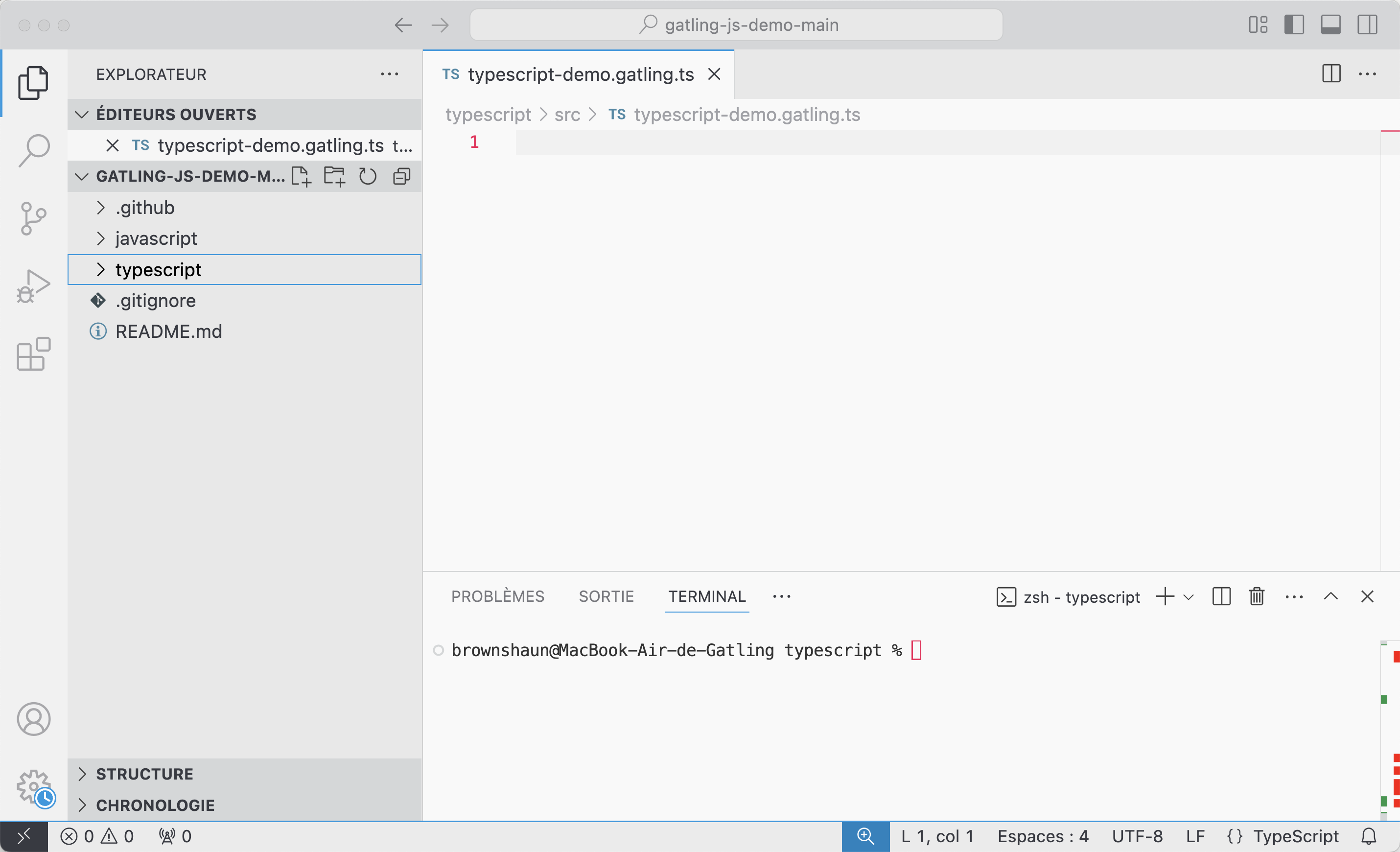 The SDK comes with JavaScript and TypeScript folders. To use TypeScript, work inside the typescript folder.