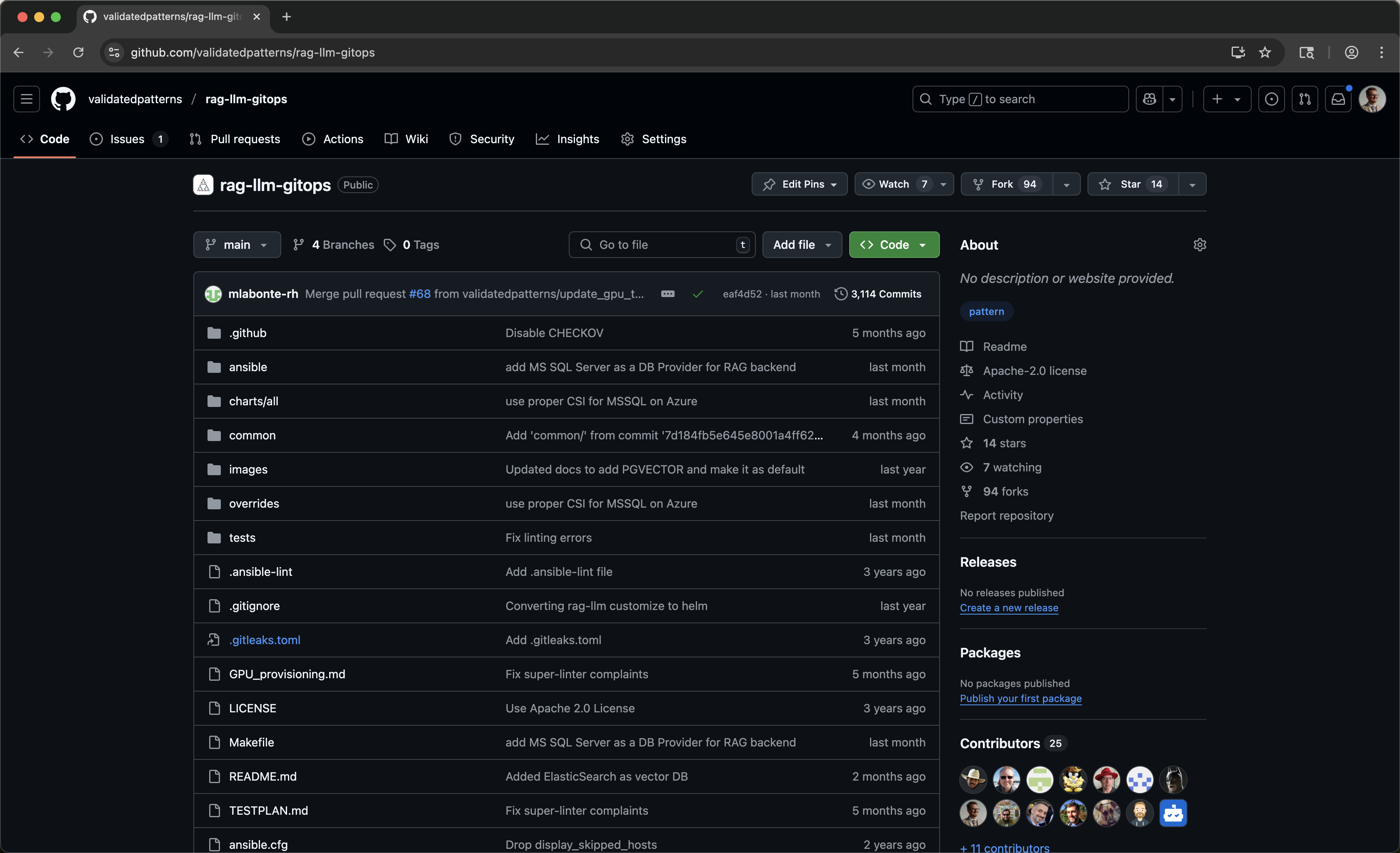 Click the Fork button to create a personal copy of the repository in your account.