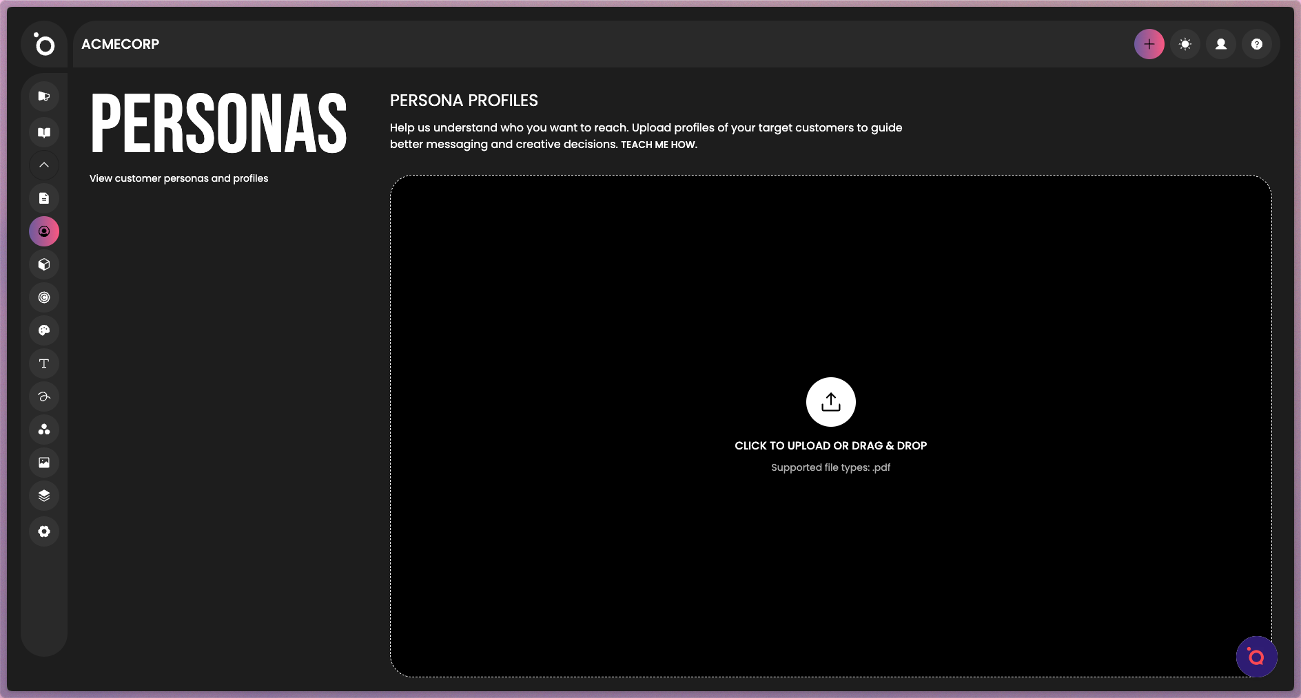 Begin by selecting Upload or simply drag and drop your documents into the designated area.