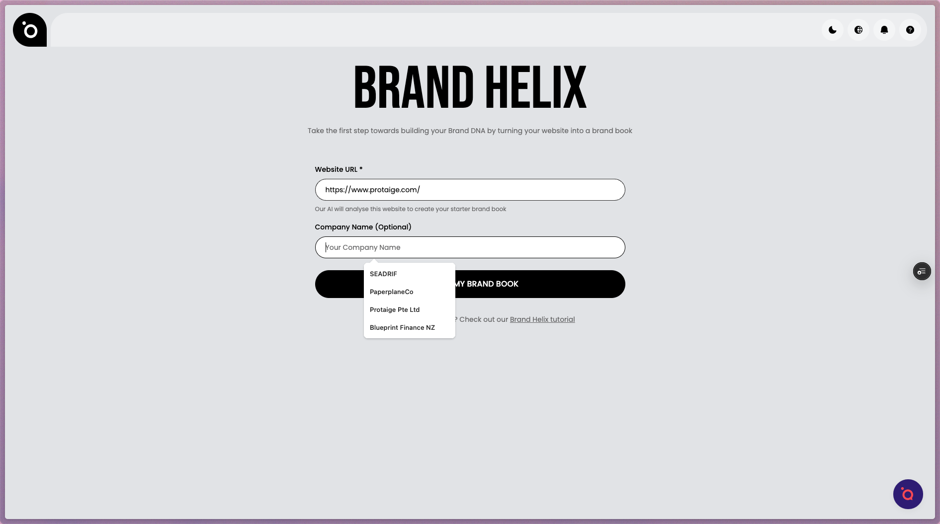 Add your company name.