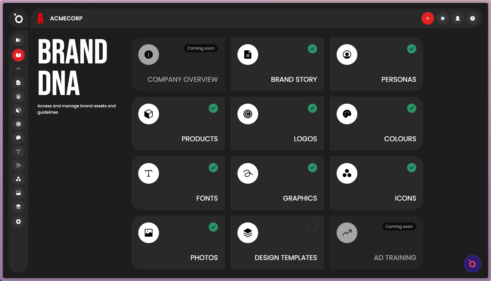 Access the Design Templates section to manage, view, or edit available design assets.