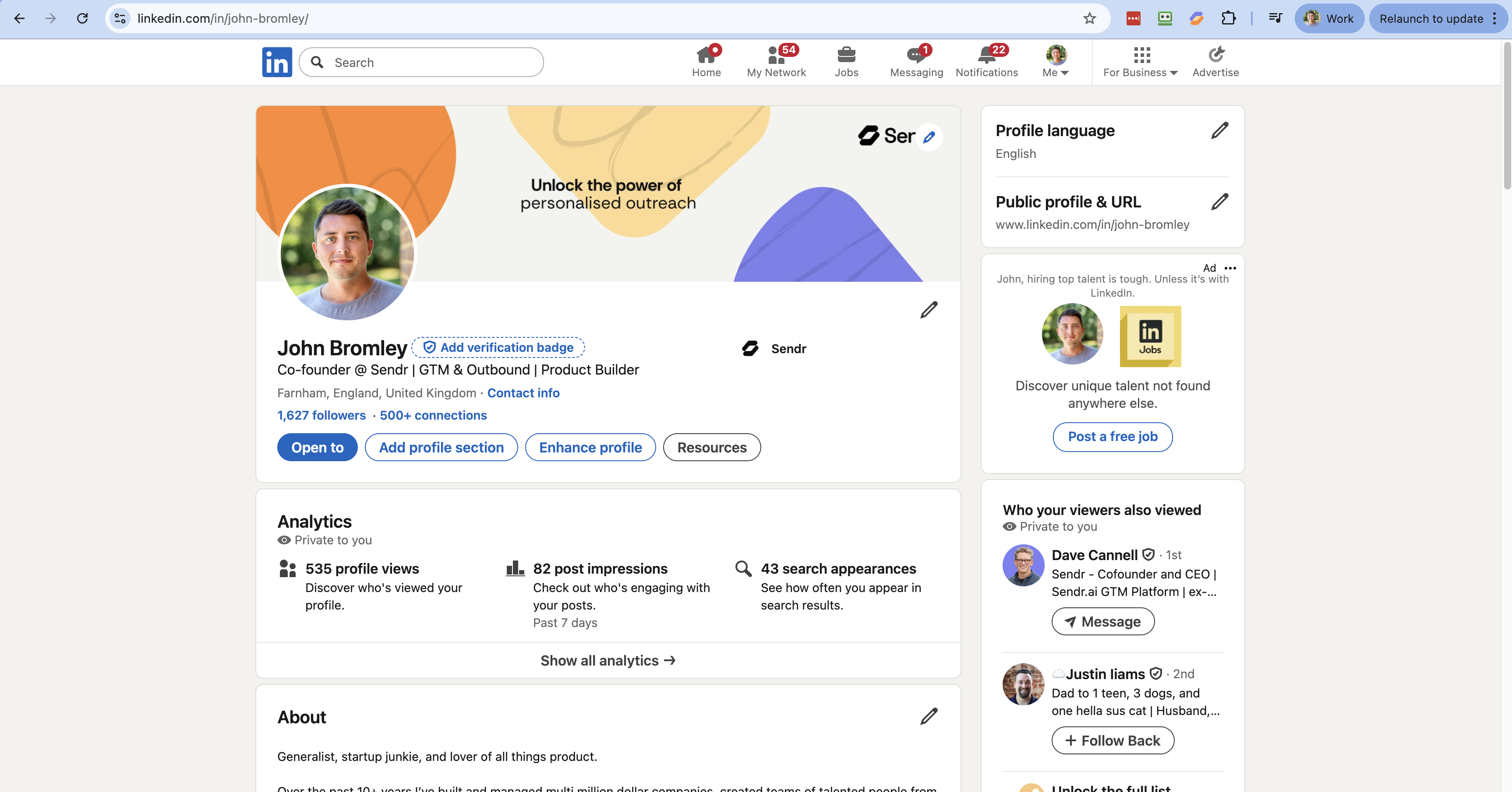 Open Sendr Chrome Extension