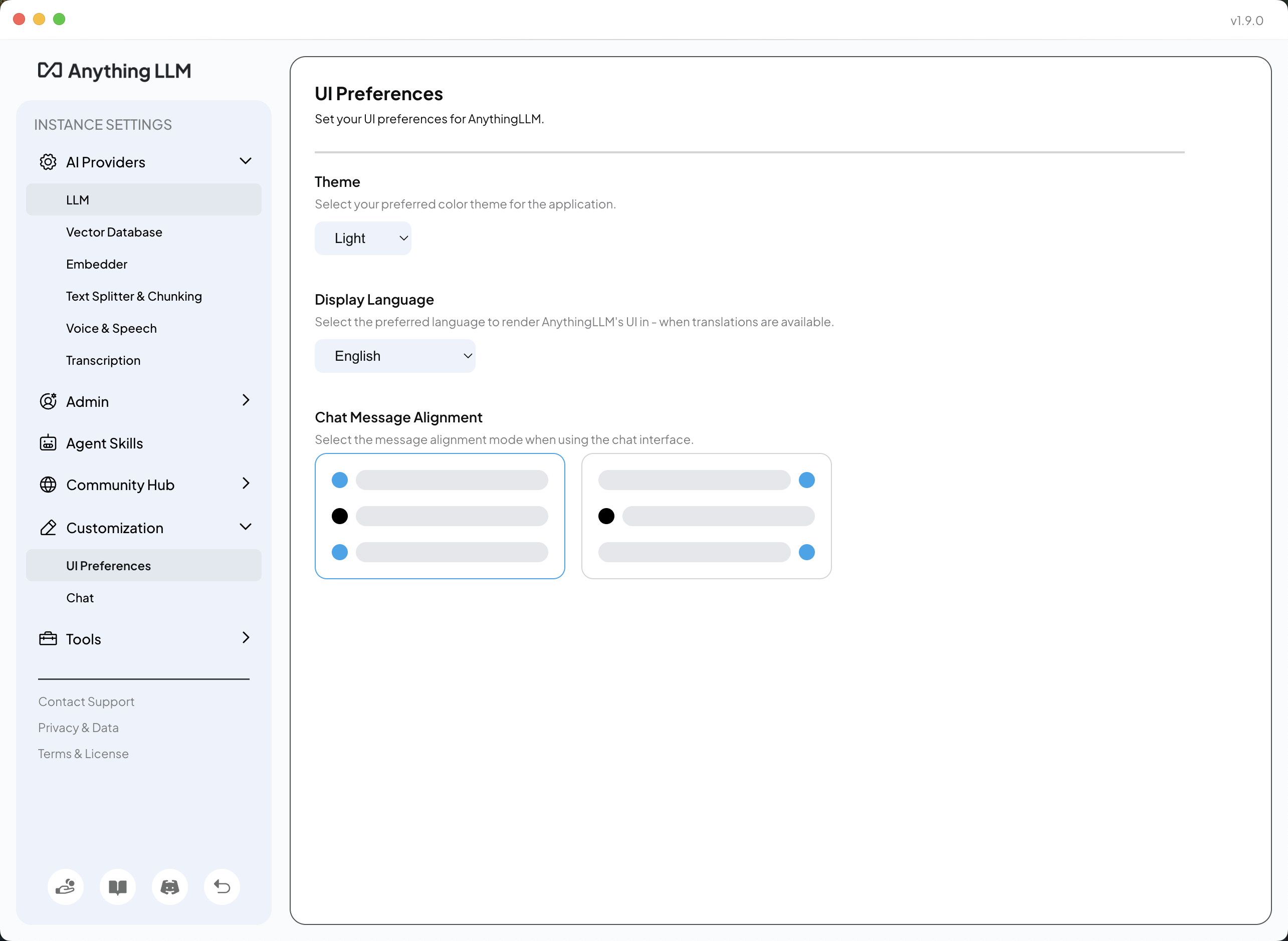 Navigate to the AI Providers section