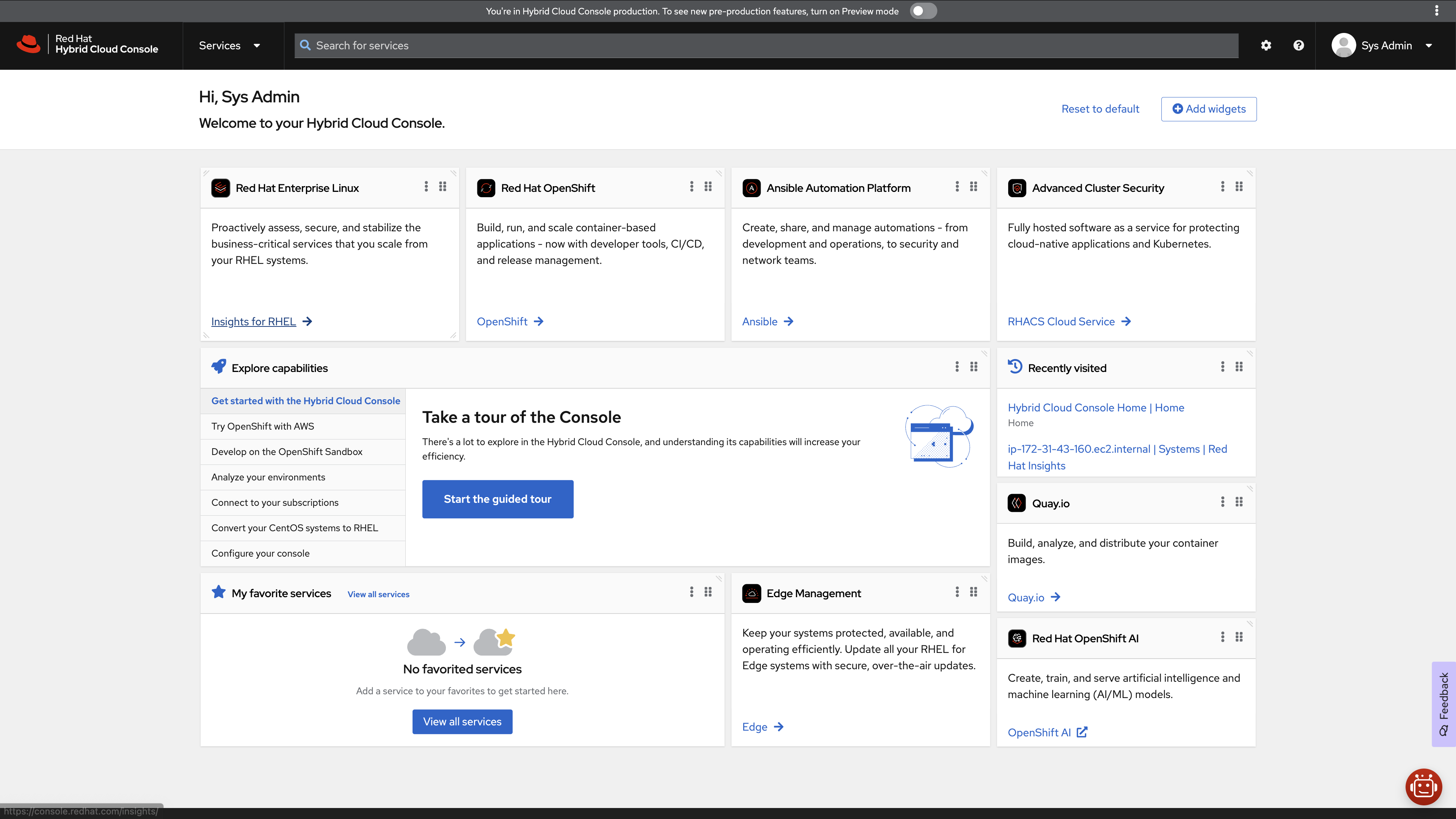 Click Insights for RHEL