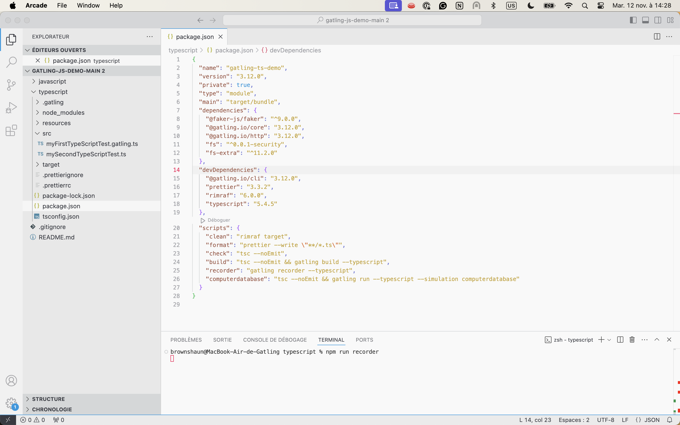 The HTTP Recorder is launched from a Gatling project. In this case we are using the TypeScript SDK. 

Click to start!