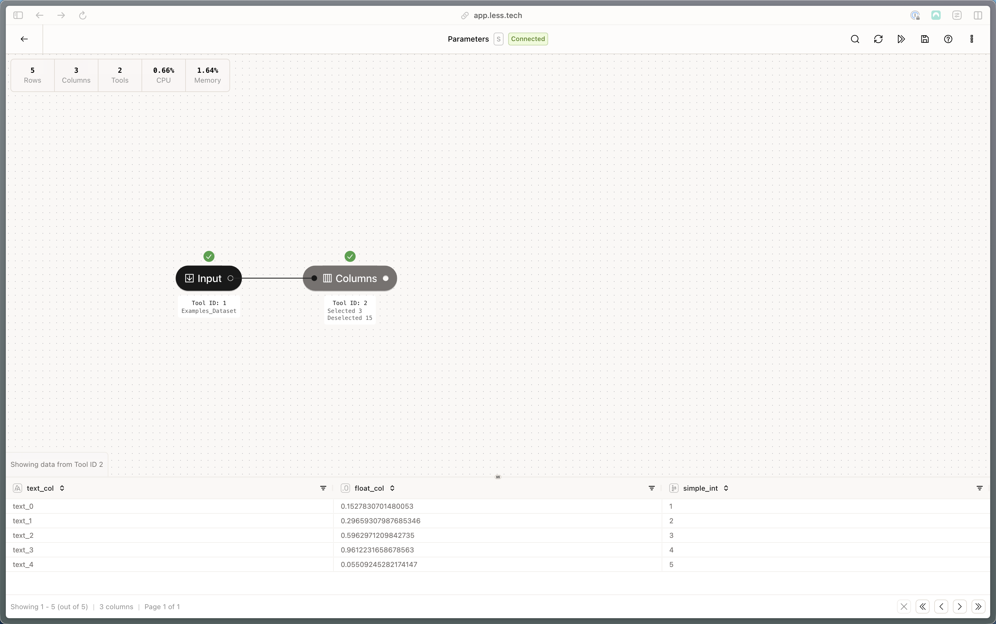 Start by adding a Parameter tool (we right-click to bring up the menu)