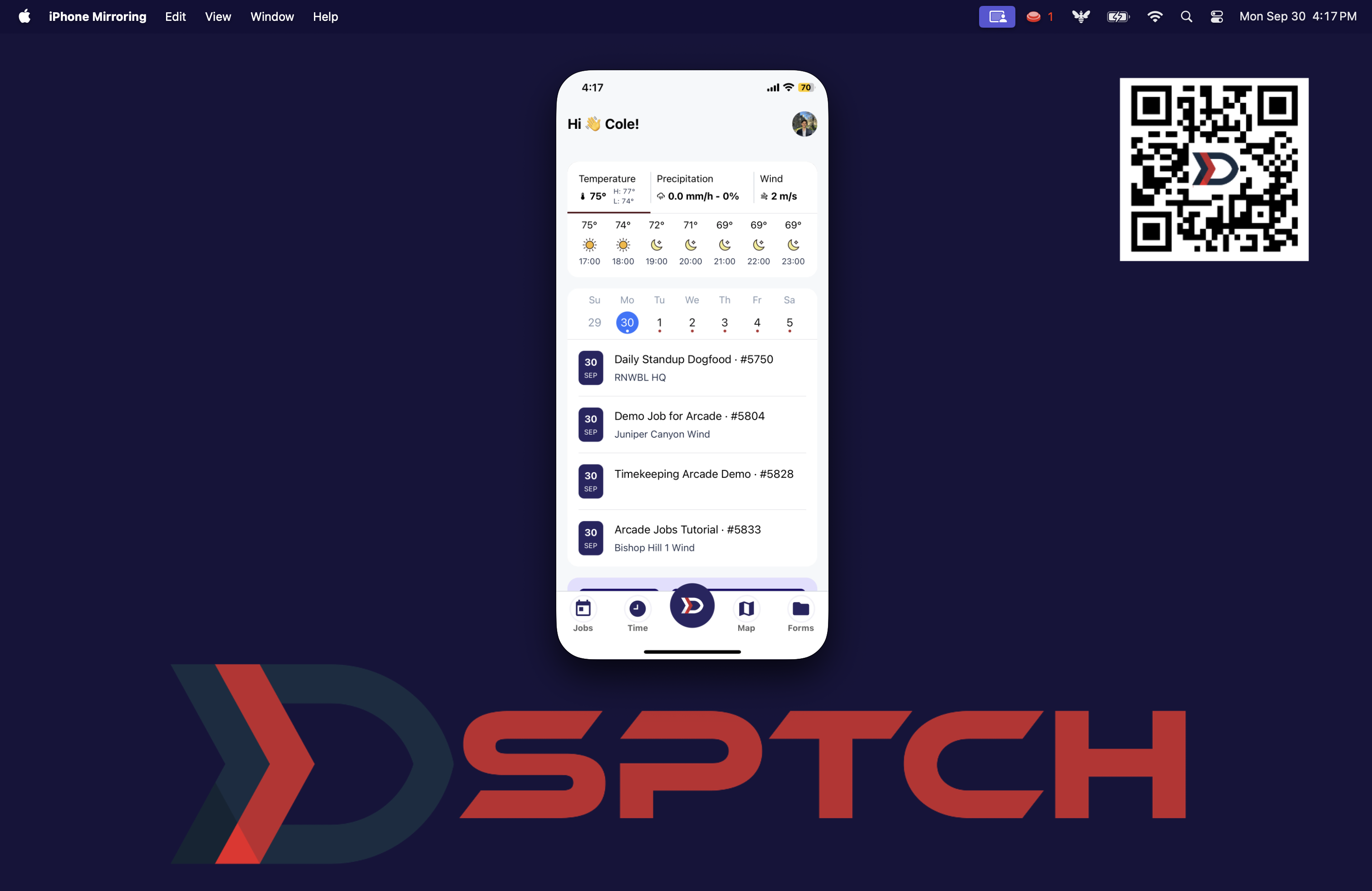 Start off by opening the DSPTCH mobile app