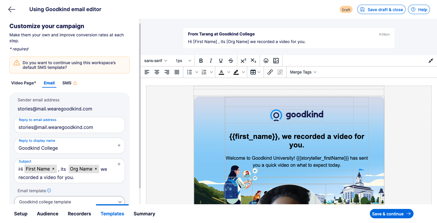 Start by picking your base email template