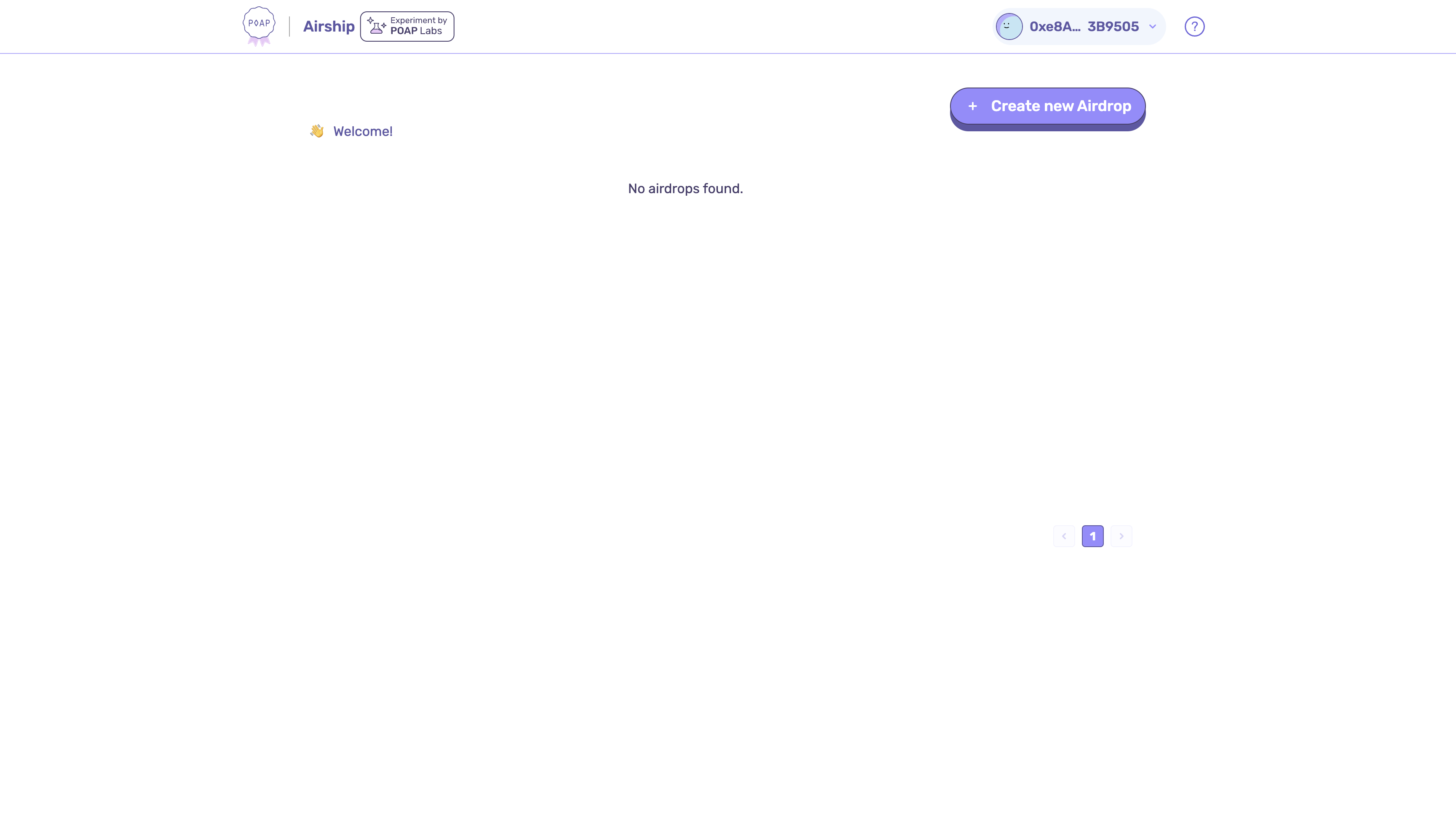 Create a new Airdrop.