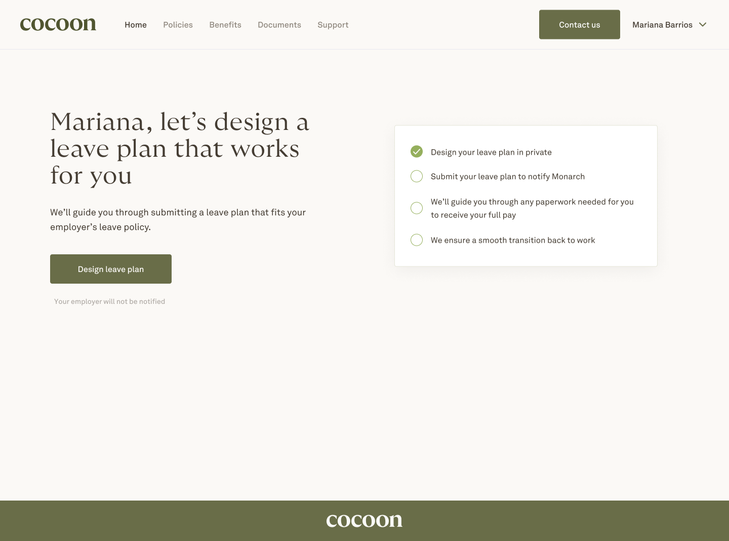 Click to explore how employees use Cocoon to plan a parental leave in under 10 minutes