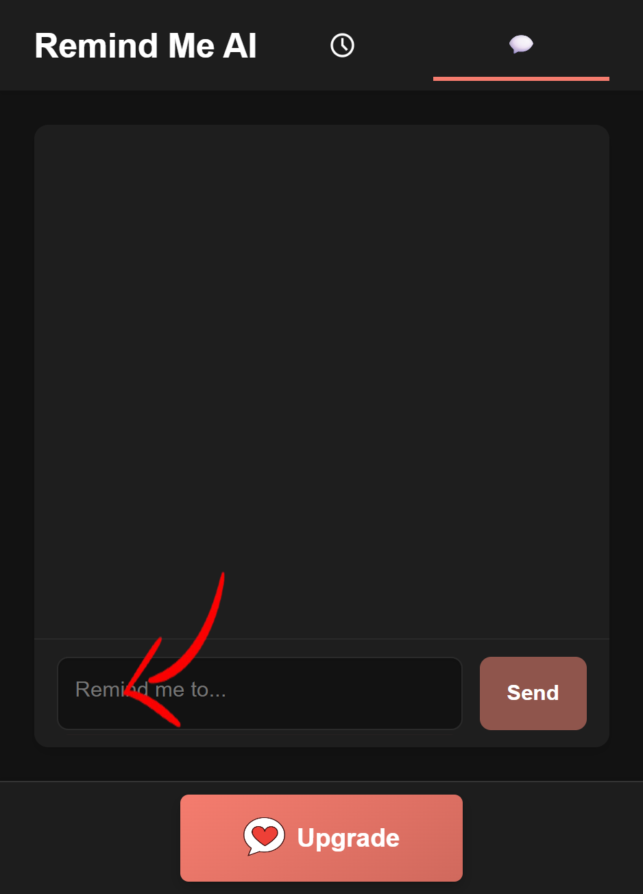Click to schedule a text to yourself
