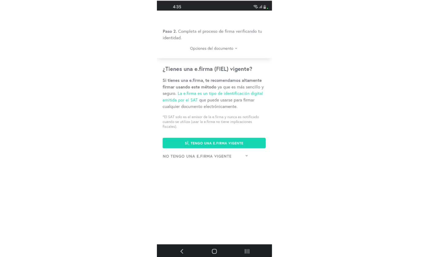 Si no tienes tu e.firma verifica tu identidad