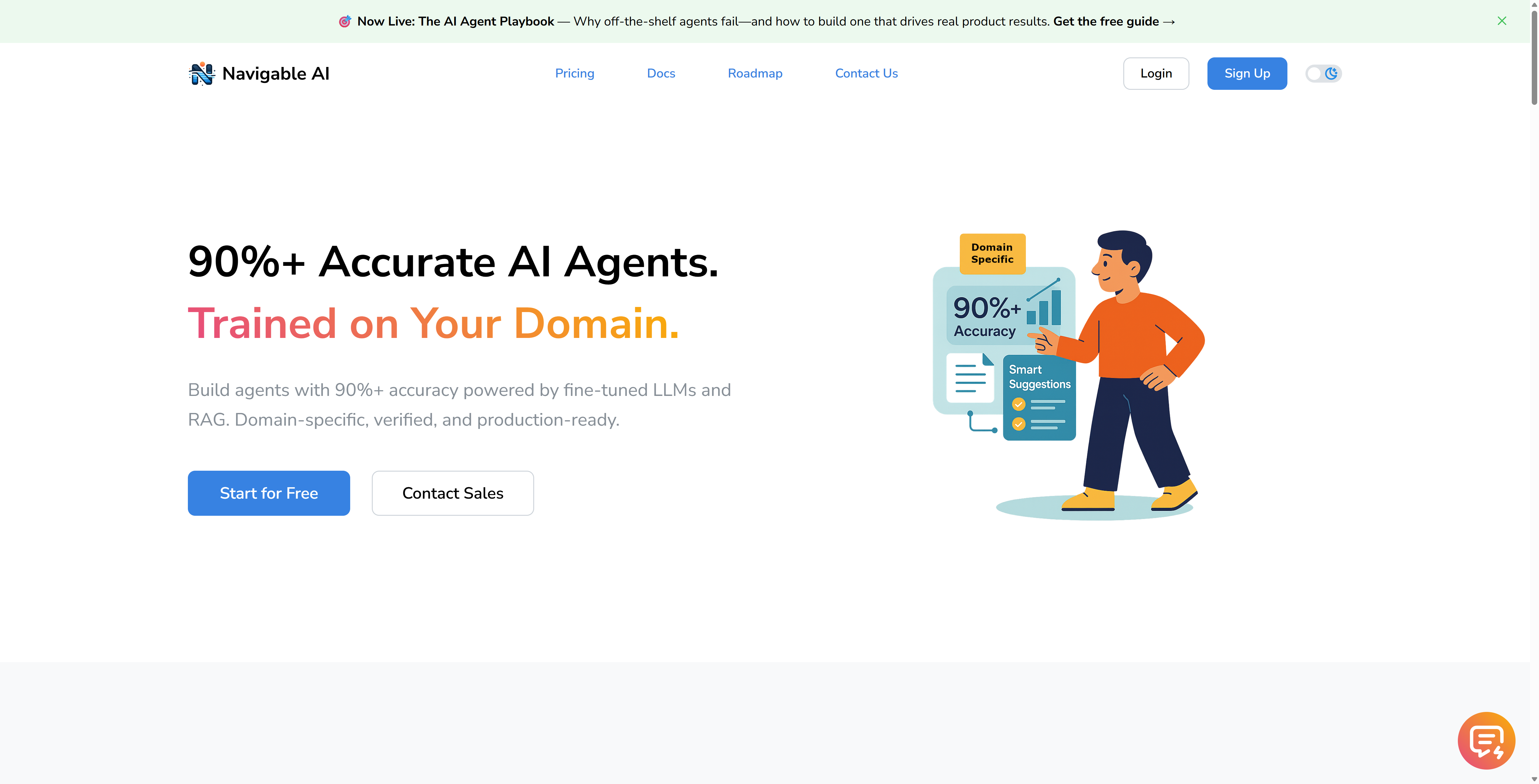 Click the support icon to chat with your AI Agent — ready to guide users, answer questions, and direct them where they need to go.