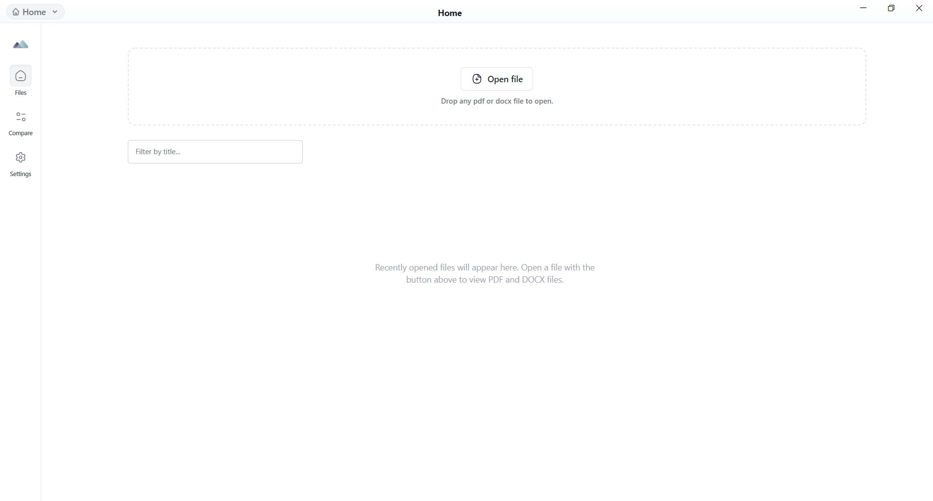 Navigate to Compare from the home menu;