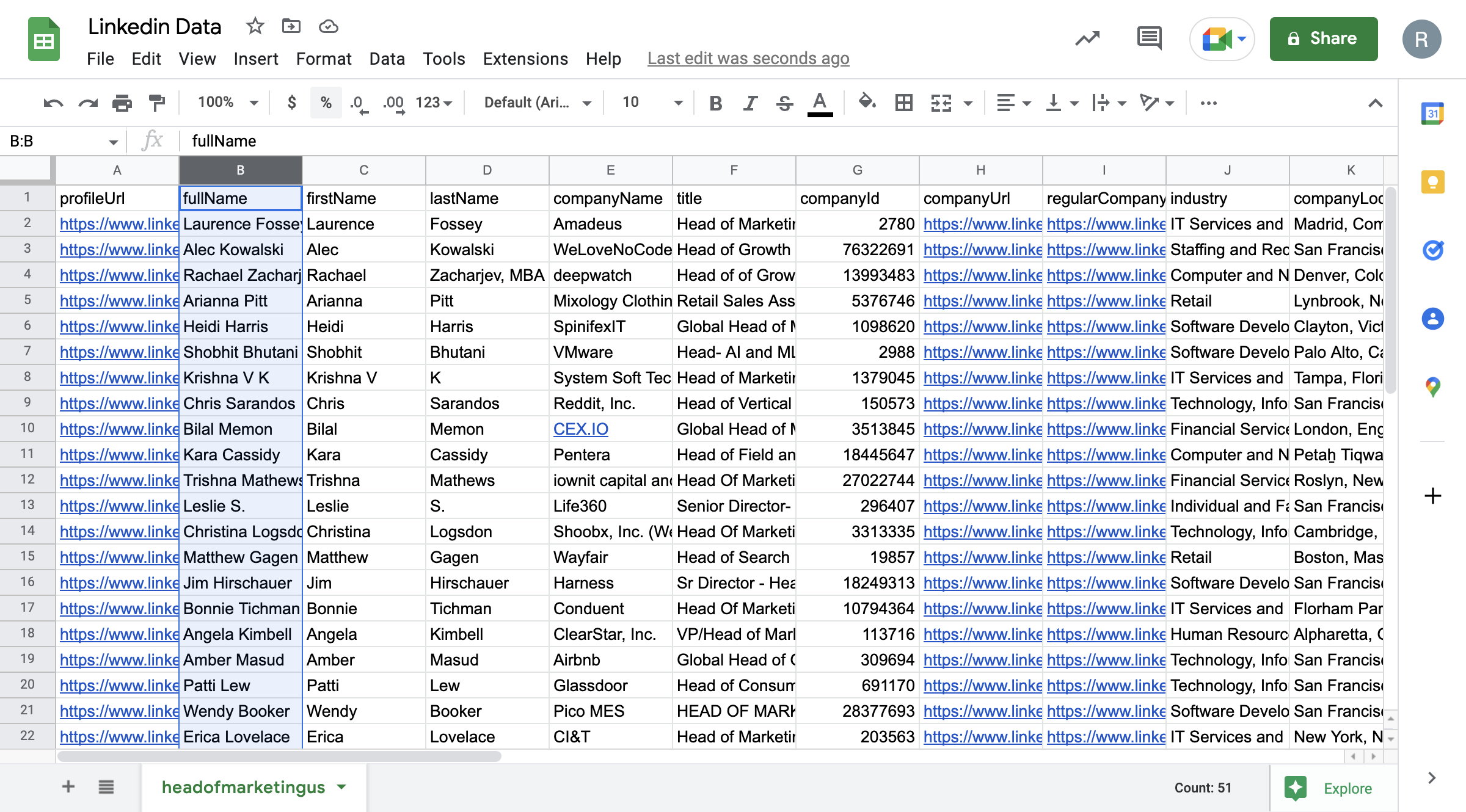You scrapped some data from LinkedIn, and you need to enrich them with phone numbers 