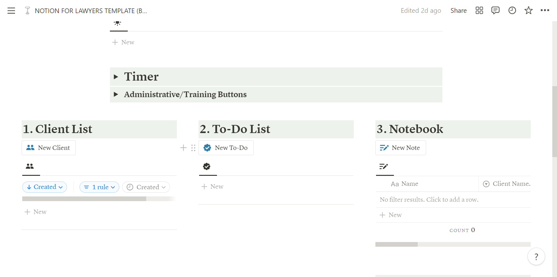 Click here to create a new to-do item.