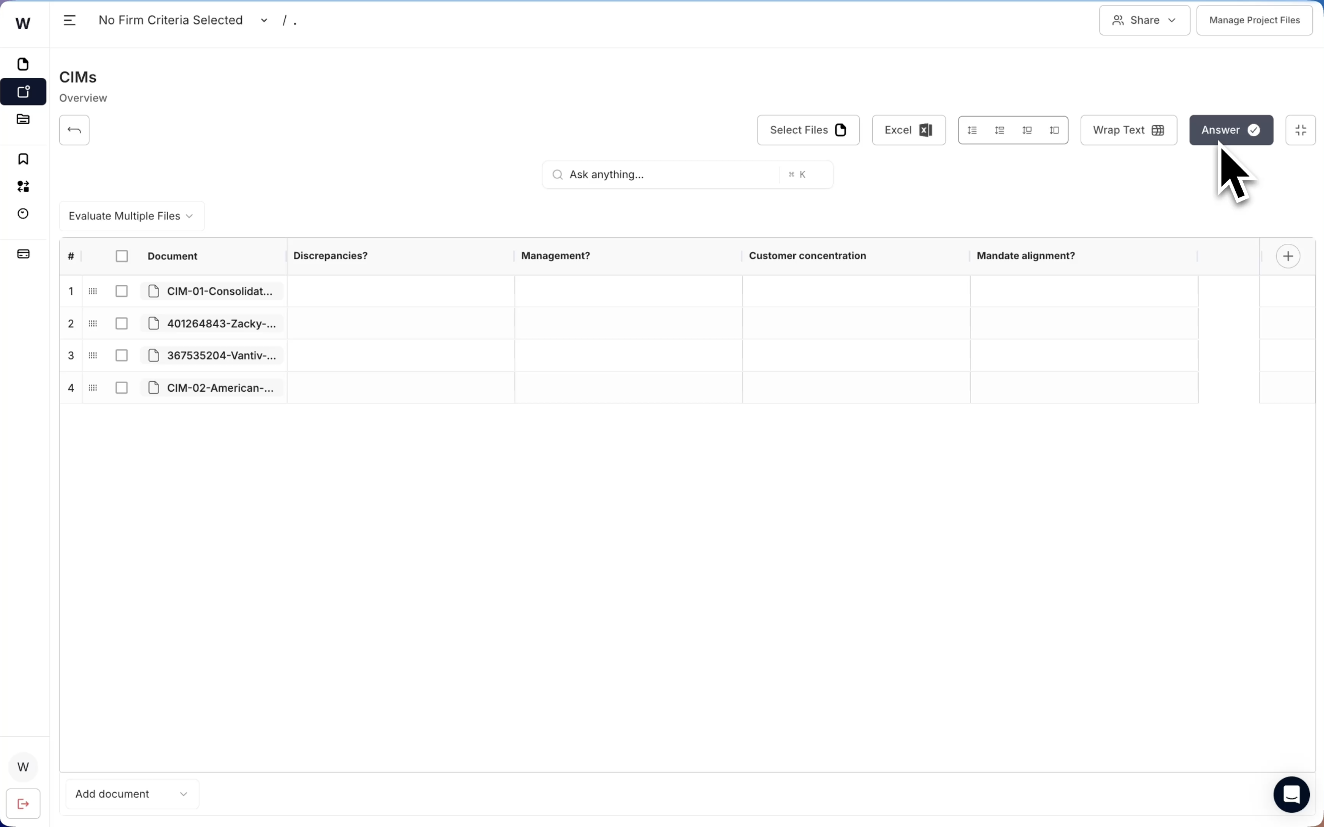 Click here to instantly evaluate 4 documents at the same time