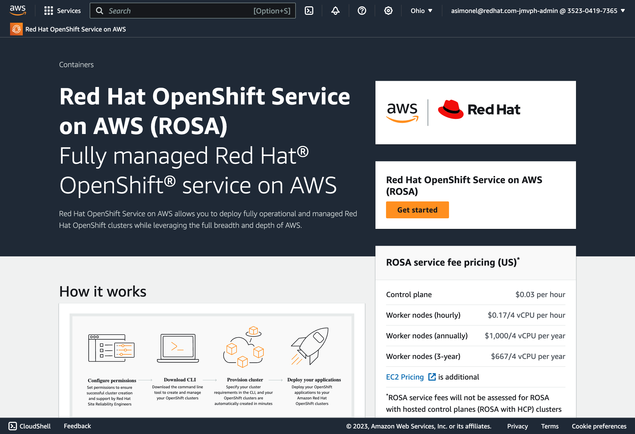 ROSA is a jointly engineered and managed service from AWS and Red Hat.