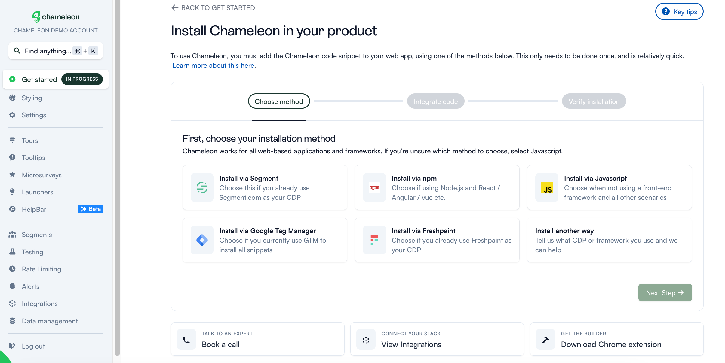 When installing Chameleon in your product, you will identify users with a unique ID and optionally send other attributes.