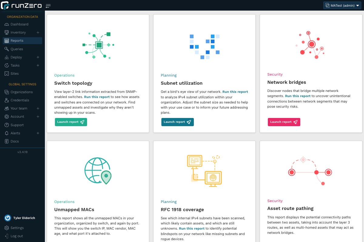 The Network bridges report allows you to better understand network segmentations