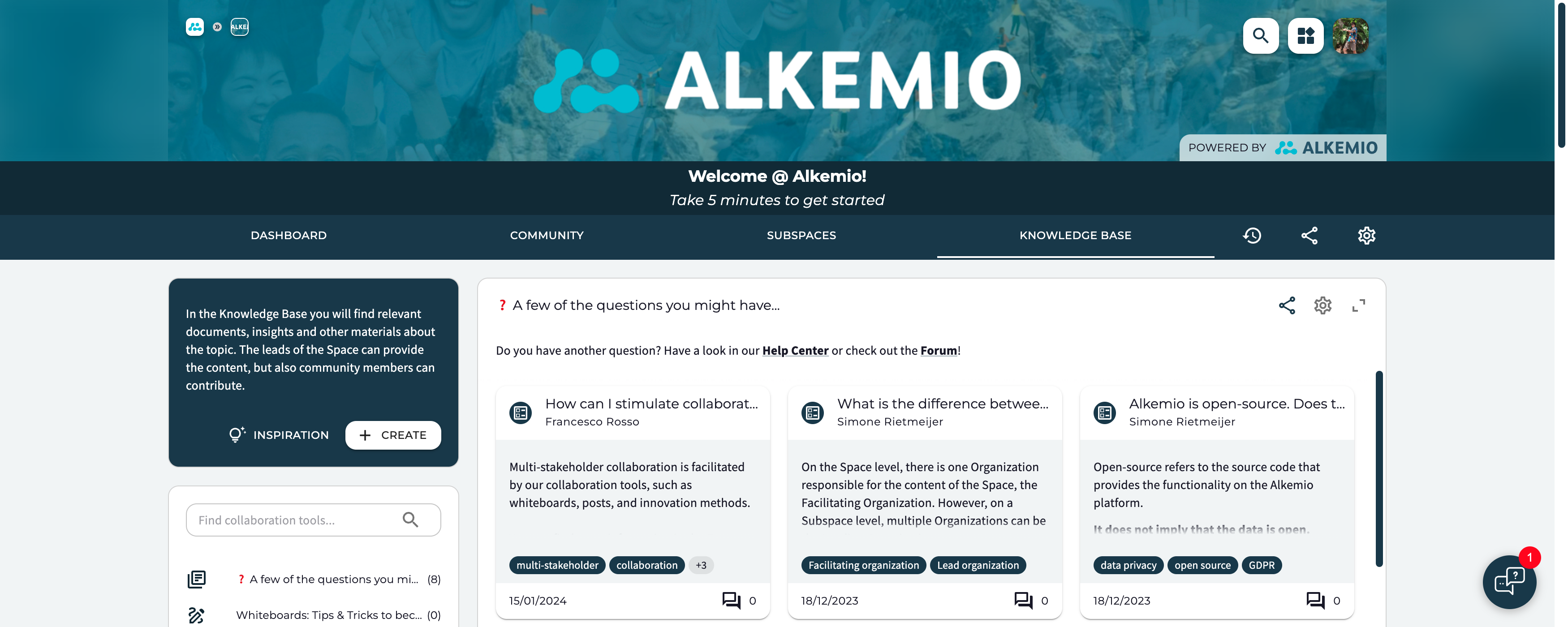 Welcome to the dedicated page for sharing knowledge inside your Space

All members will be able to access this content, and contribute to it if you allow them to