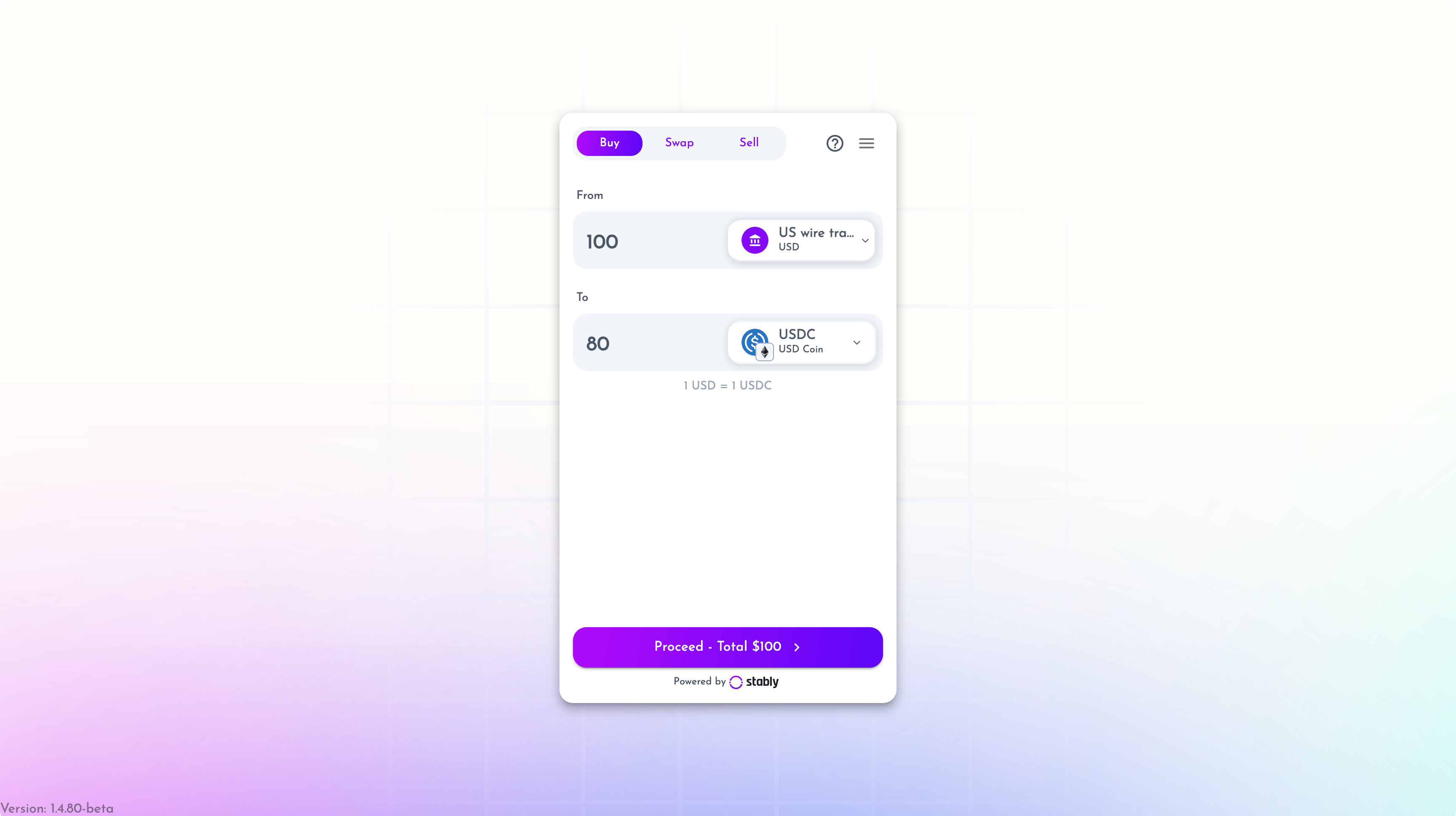 Select payment method