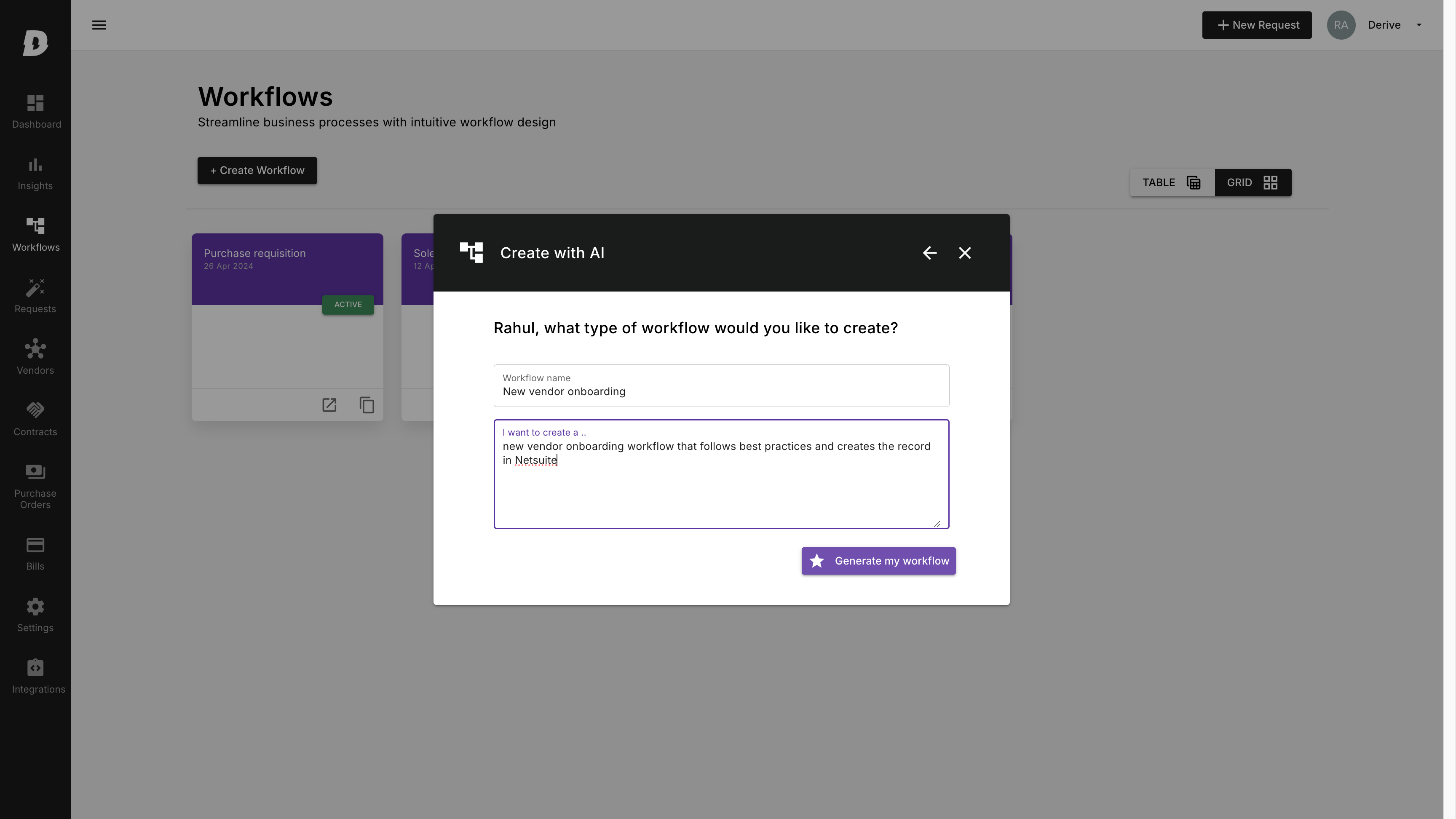 Lets create your workflow!