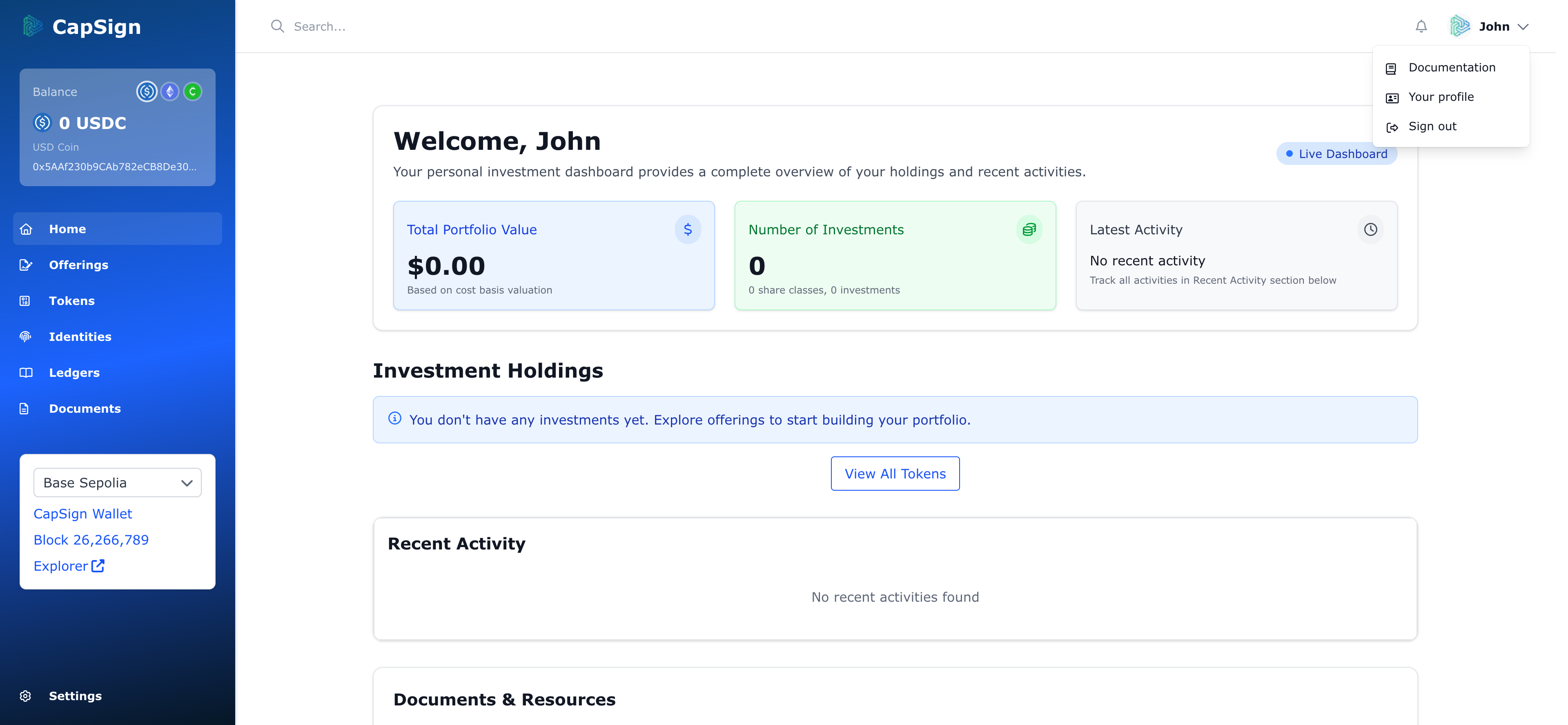 Select Your profile to manage your personal information and settings.