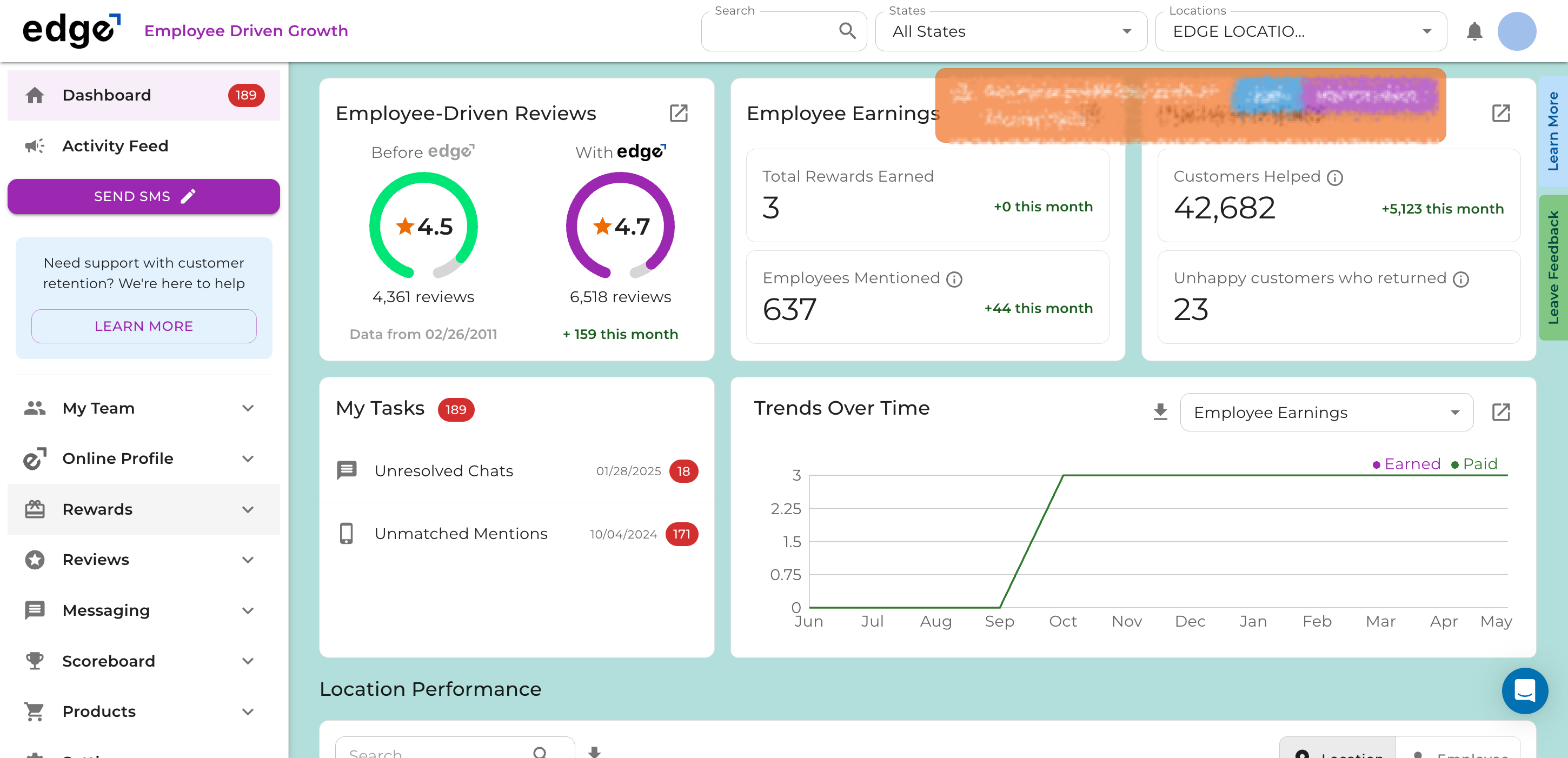 Start by opening the **Rewards** section from the sidebar to access all tools for managing and tracking employee recognition and incentives.