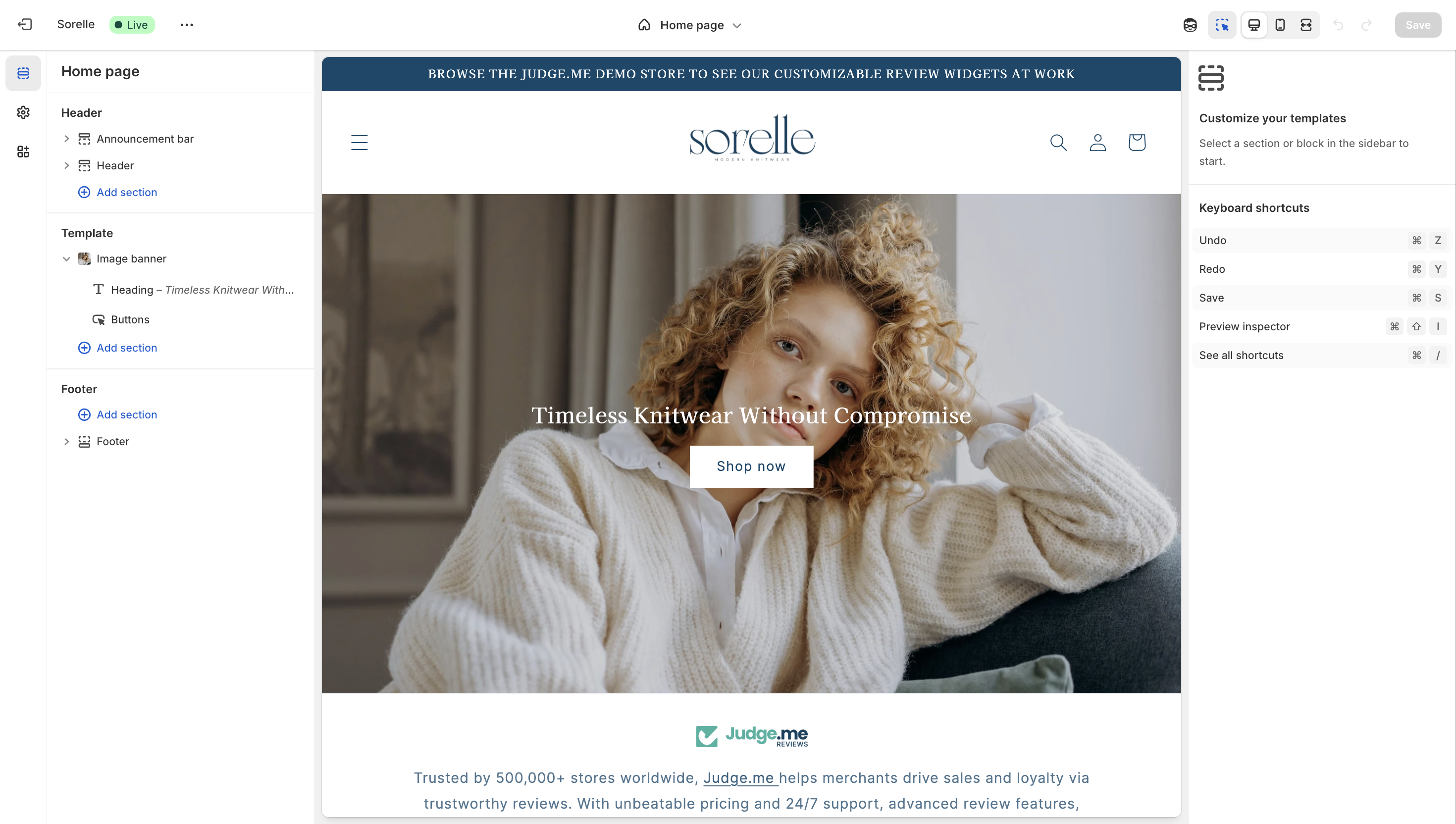 Choose **App embeds**