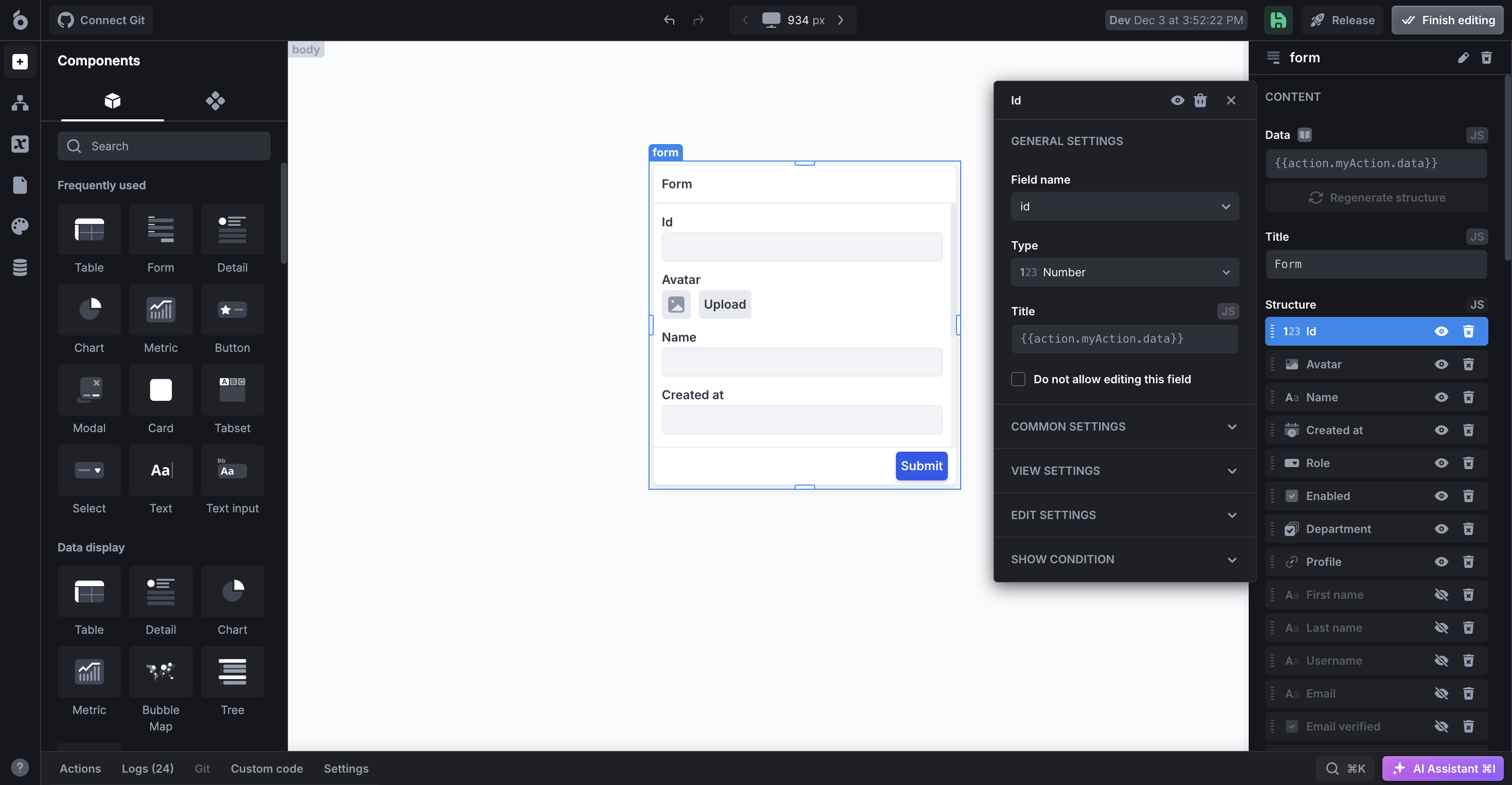 Next, expand the **Edit settings** section and scroll to the validators list