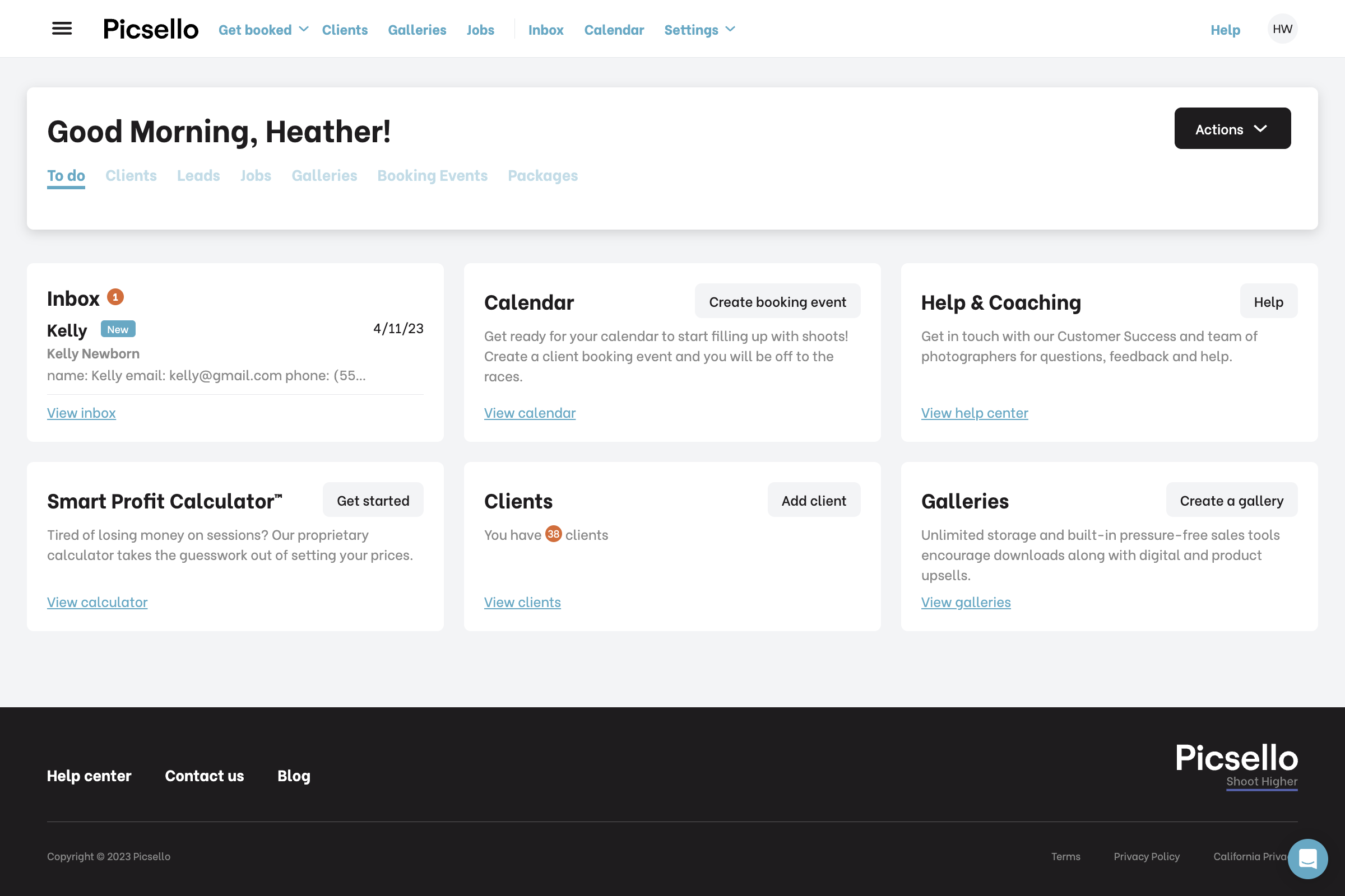 Be sure to set up your packages before creating client booking events.