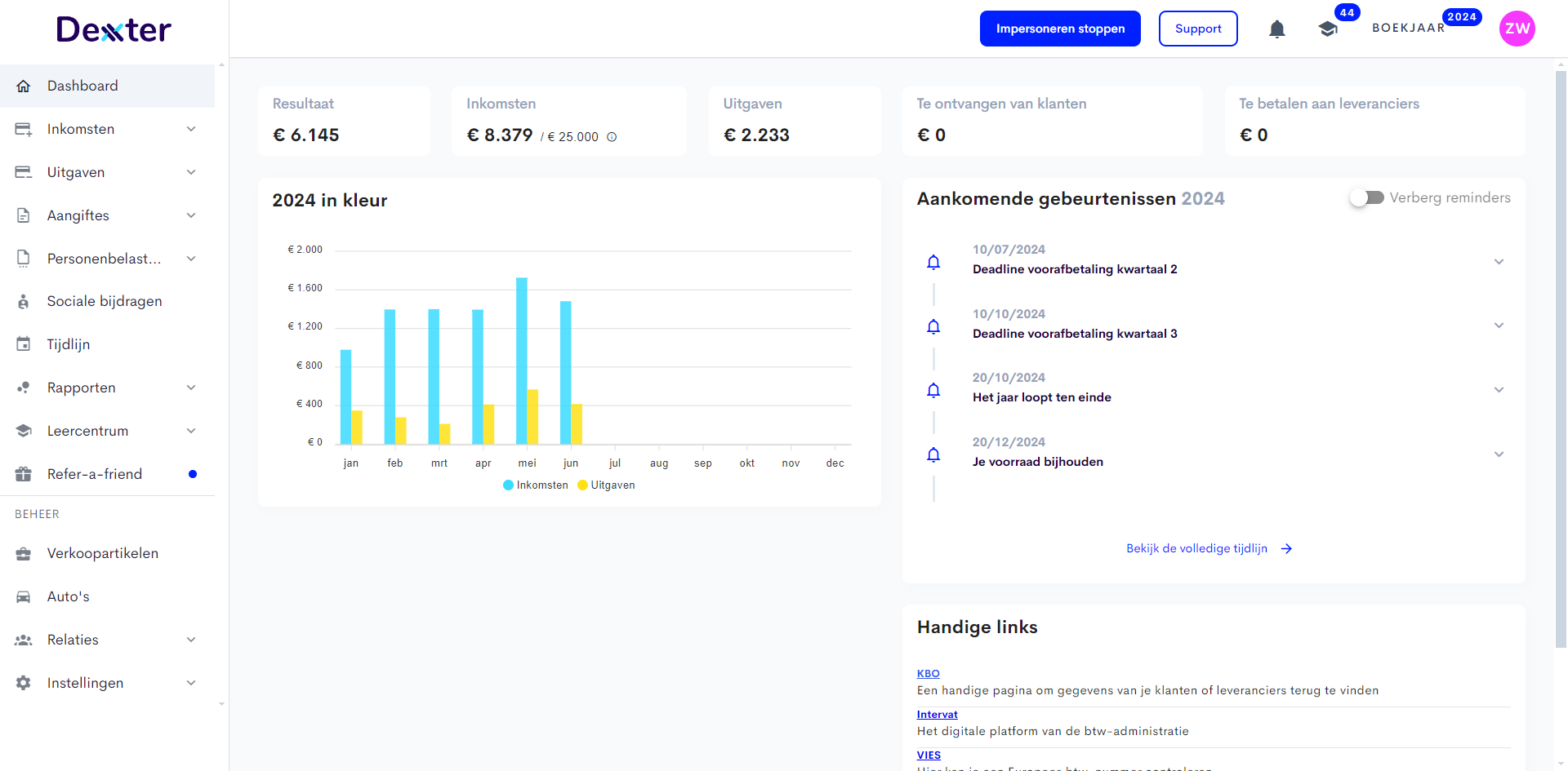 Via deze module kan je iedereen uitnodigen om Dexxter te proberen.