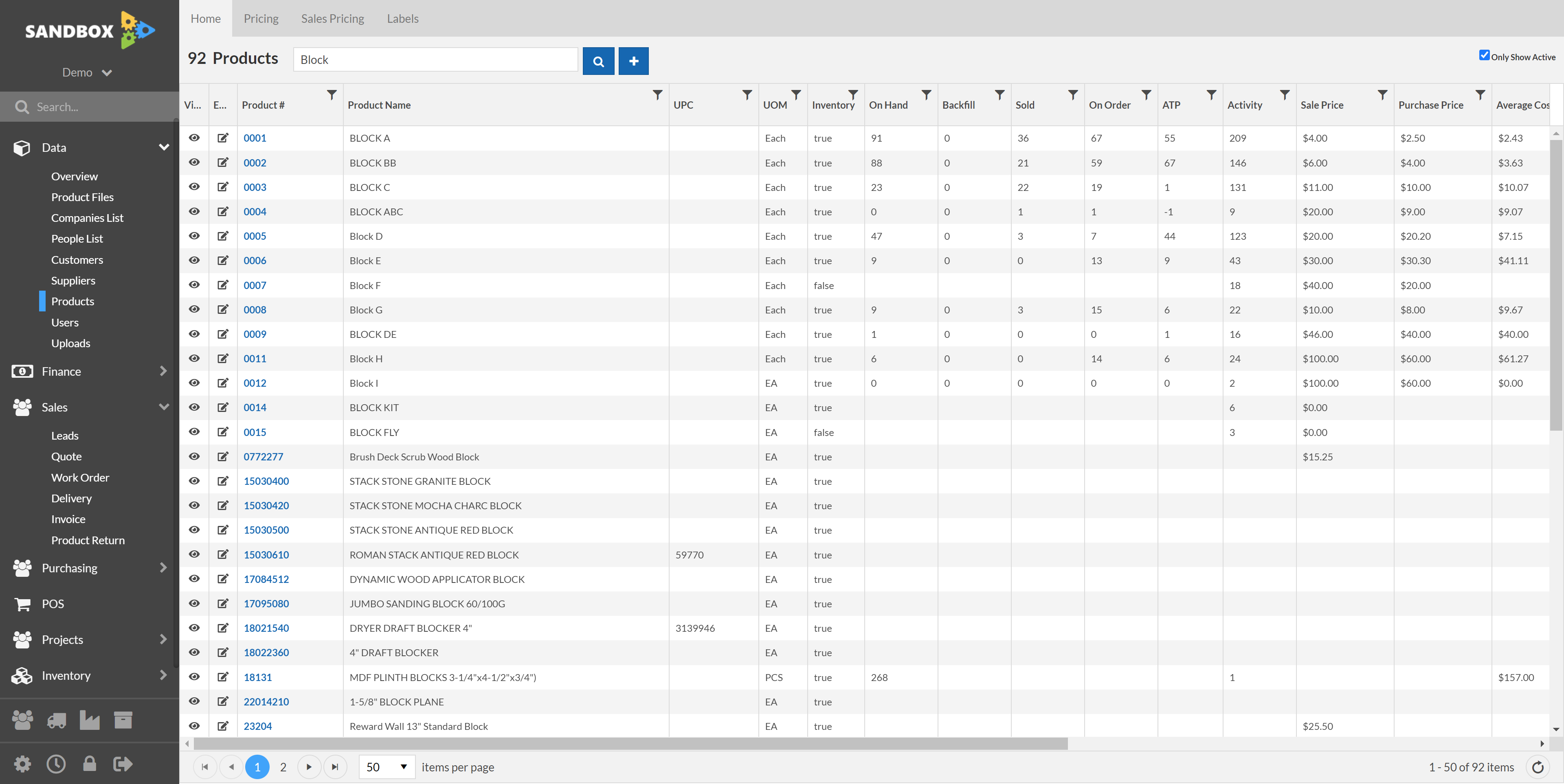 Edit product to set as recipe