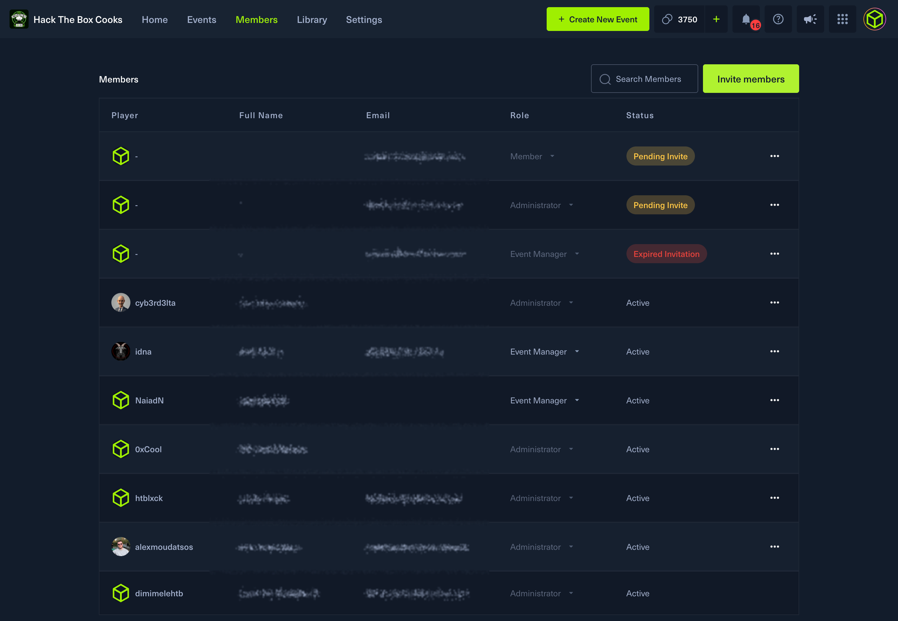 Click the Invite members button to quickly grow your team and manage roles in one place
