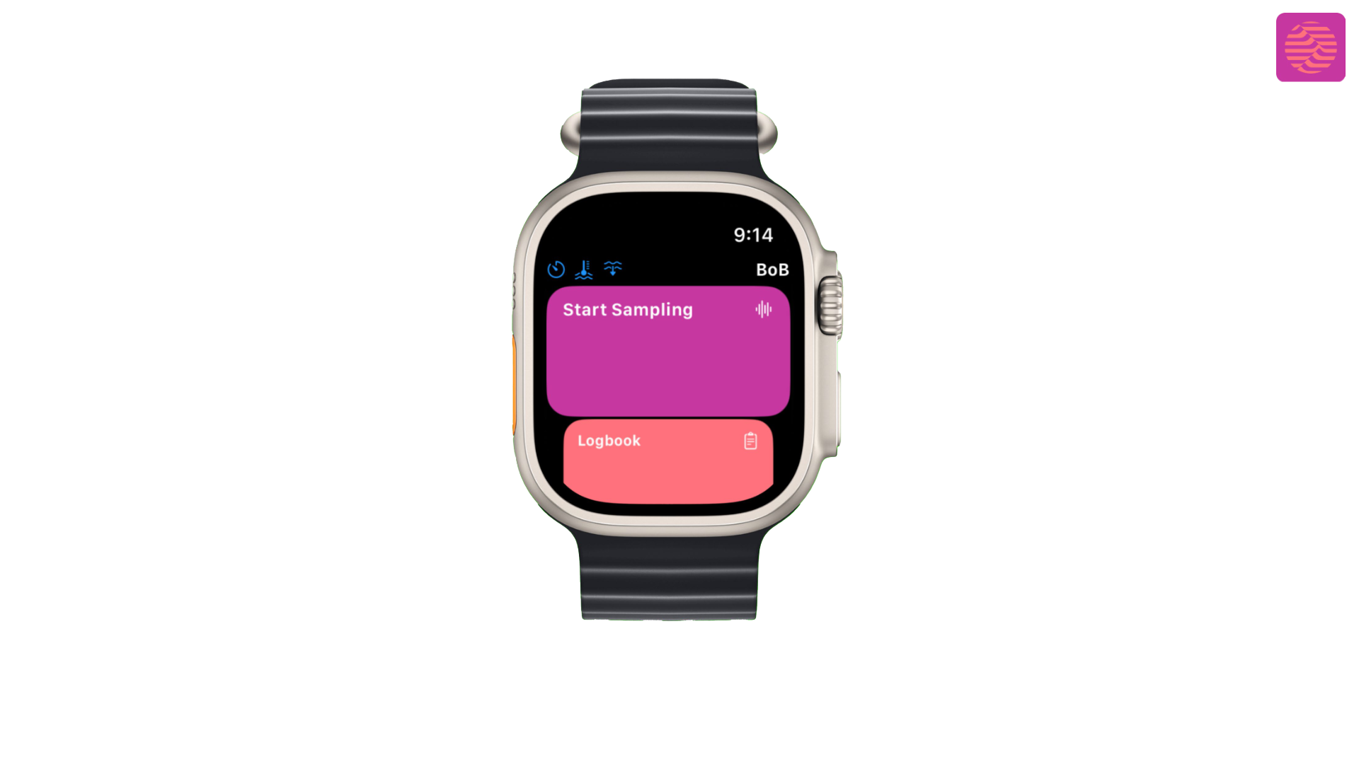 Meet Bob Environmental, our prototype app for collecting ocean data through smartwatches. We'll use this data for marine forecasting and training software that auto-processes data.