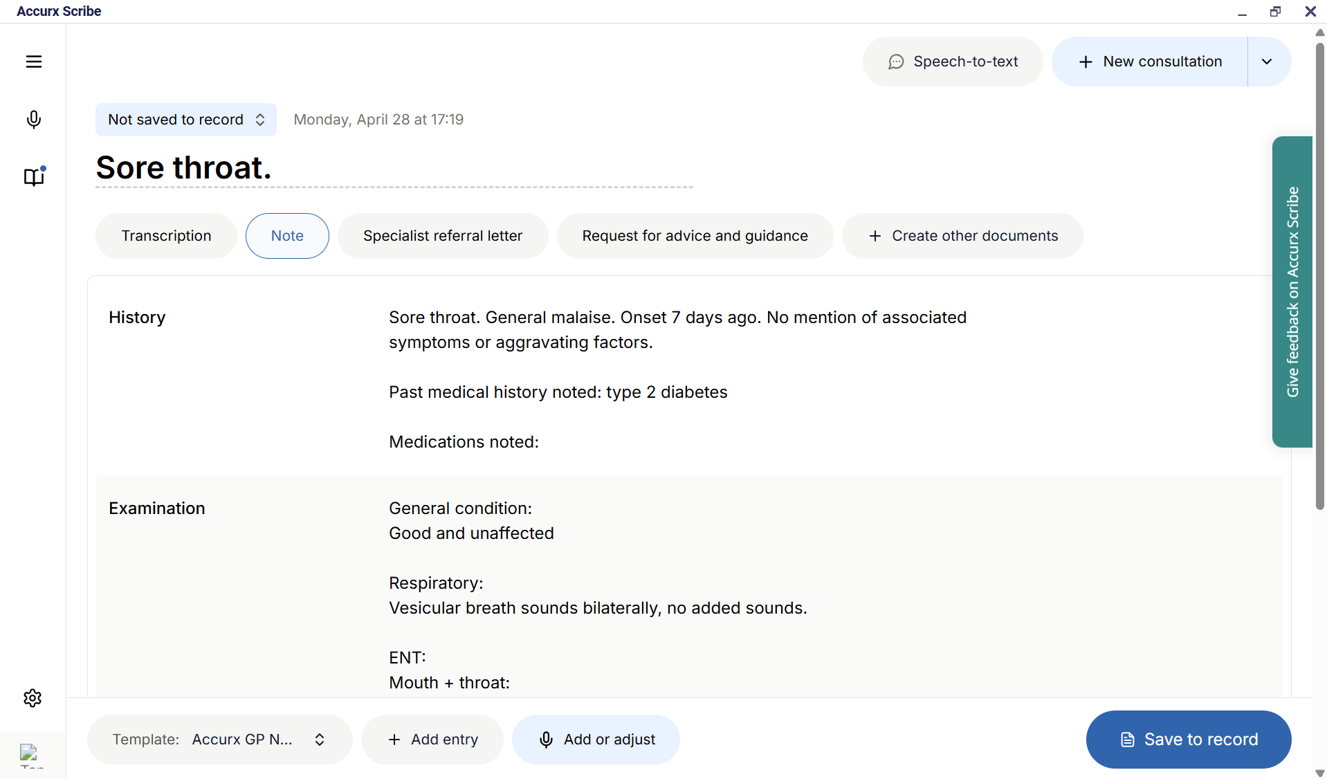 You can make any amendments you need by clicking here. 

It will give you the option to go into your notes and make edits manually, or through speech-to-text. 