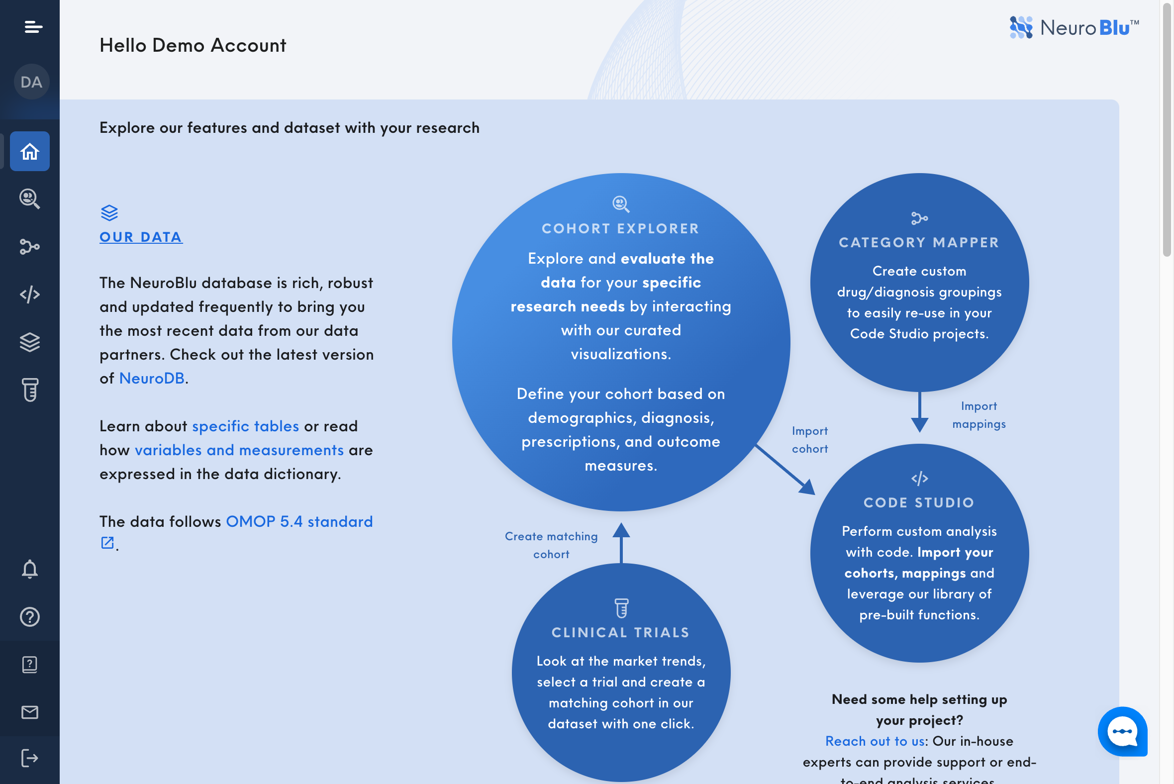 Explore the NeuroBlu Database in NeuroBlu's Data Explorer