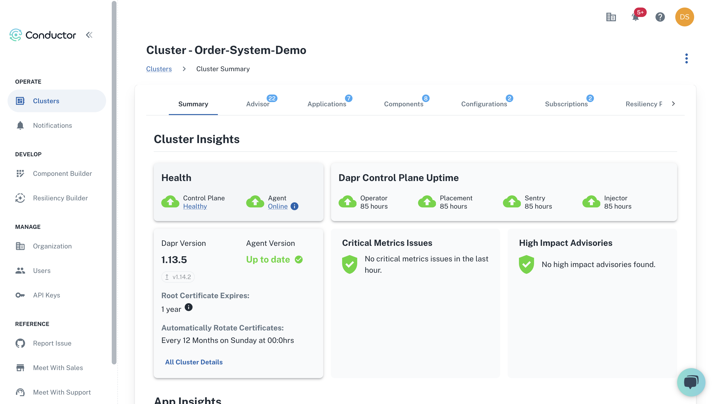 Perform zero-downtime Dapr upgrades, complete with automatic rollbacks in case of failures.