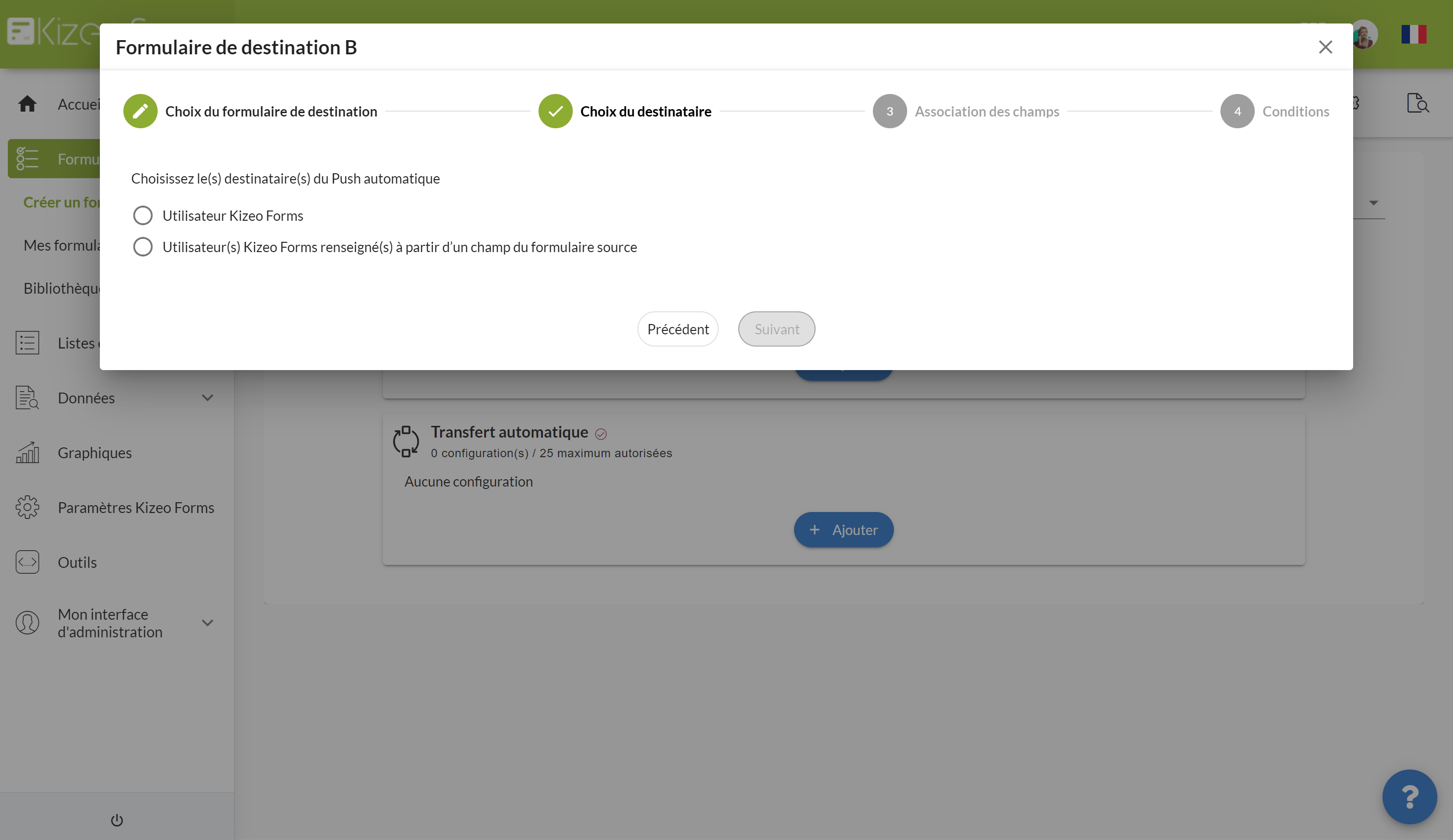 1er cas : le push est envoyé à un utilisateur du compte