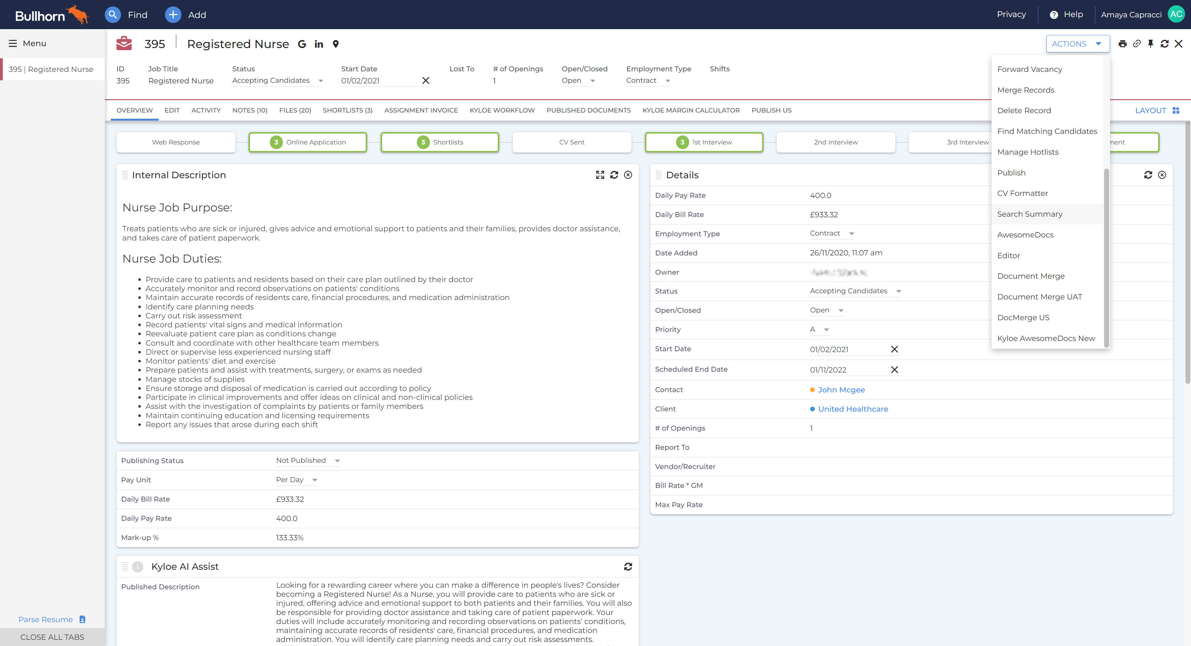 And select "Document Merge".