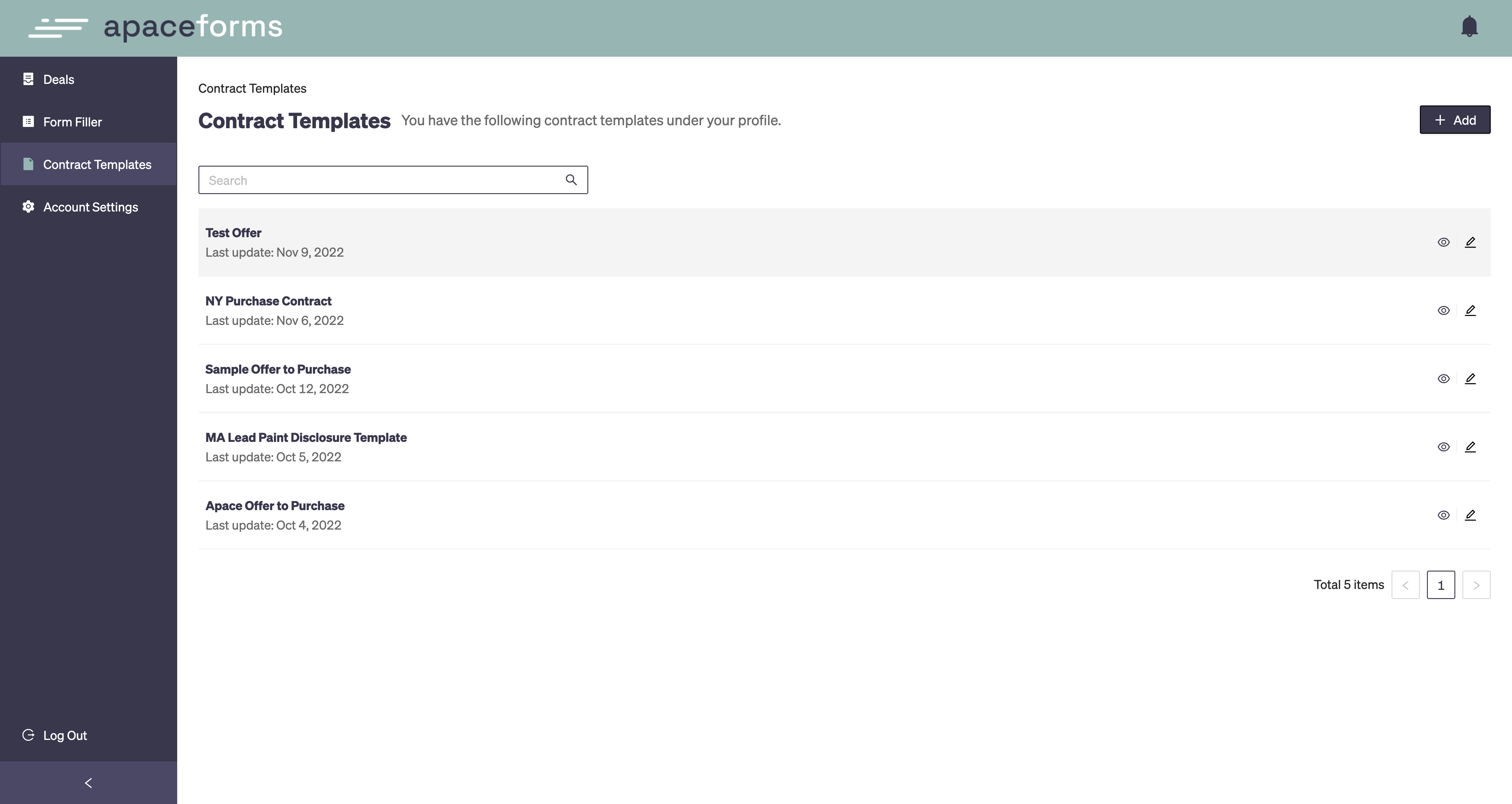 Here is where you can access and create your contract templates
