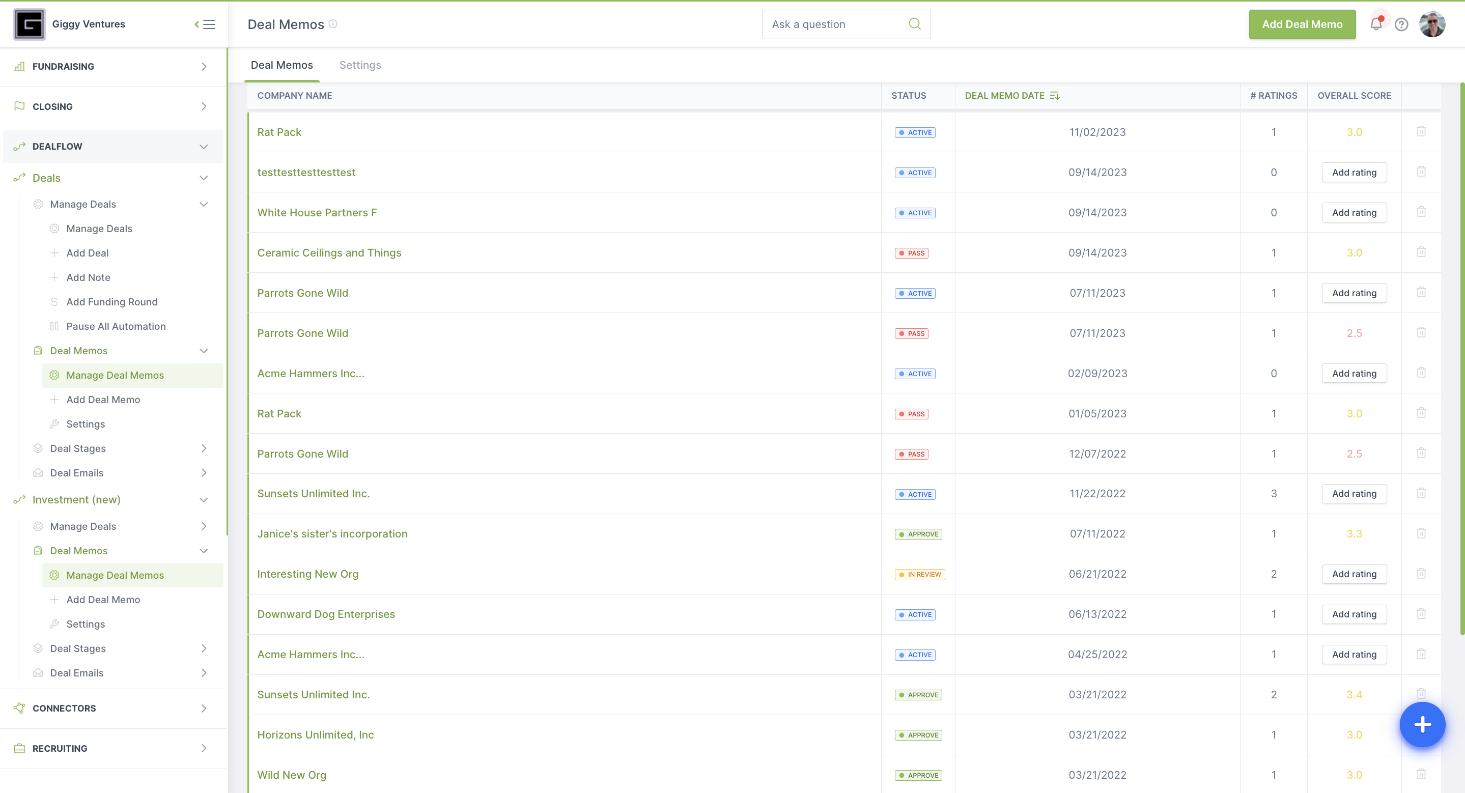 Discover how to find the Stages in Deal Memos with just one click on Settings.