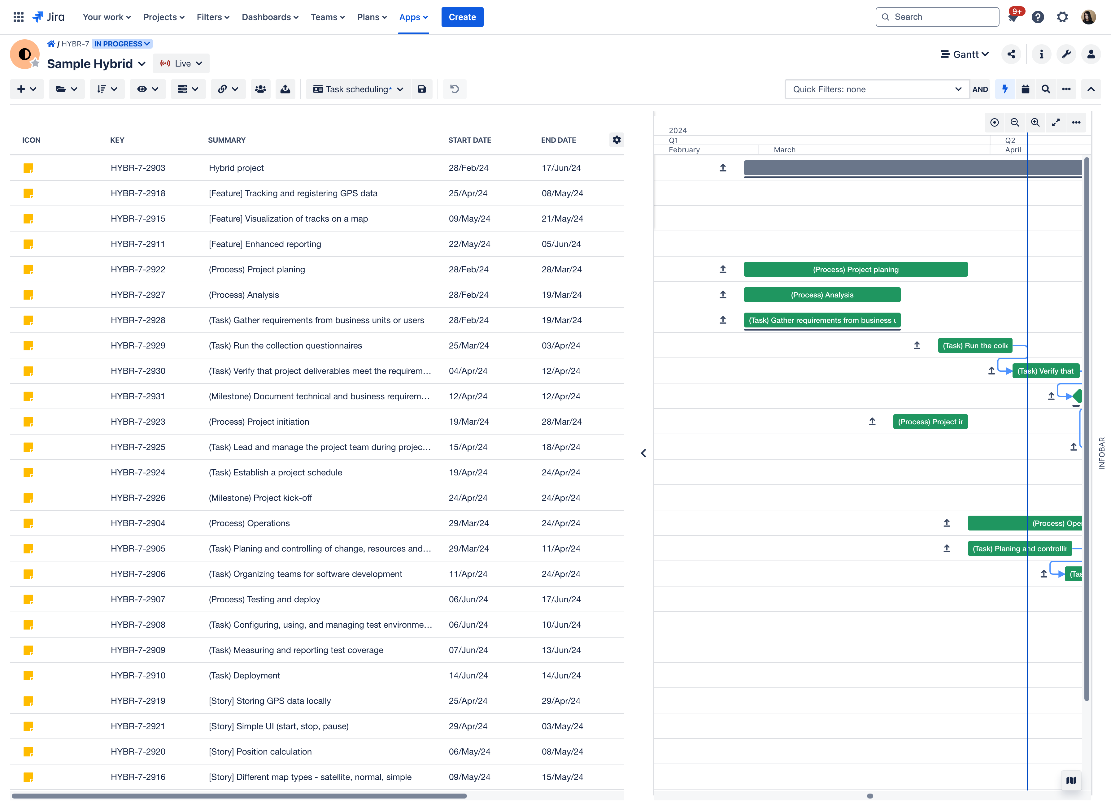 Use the module switcher to change the module