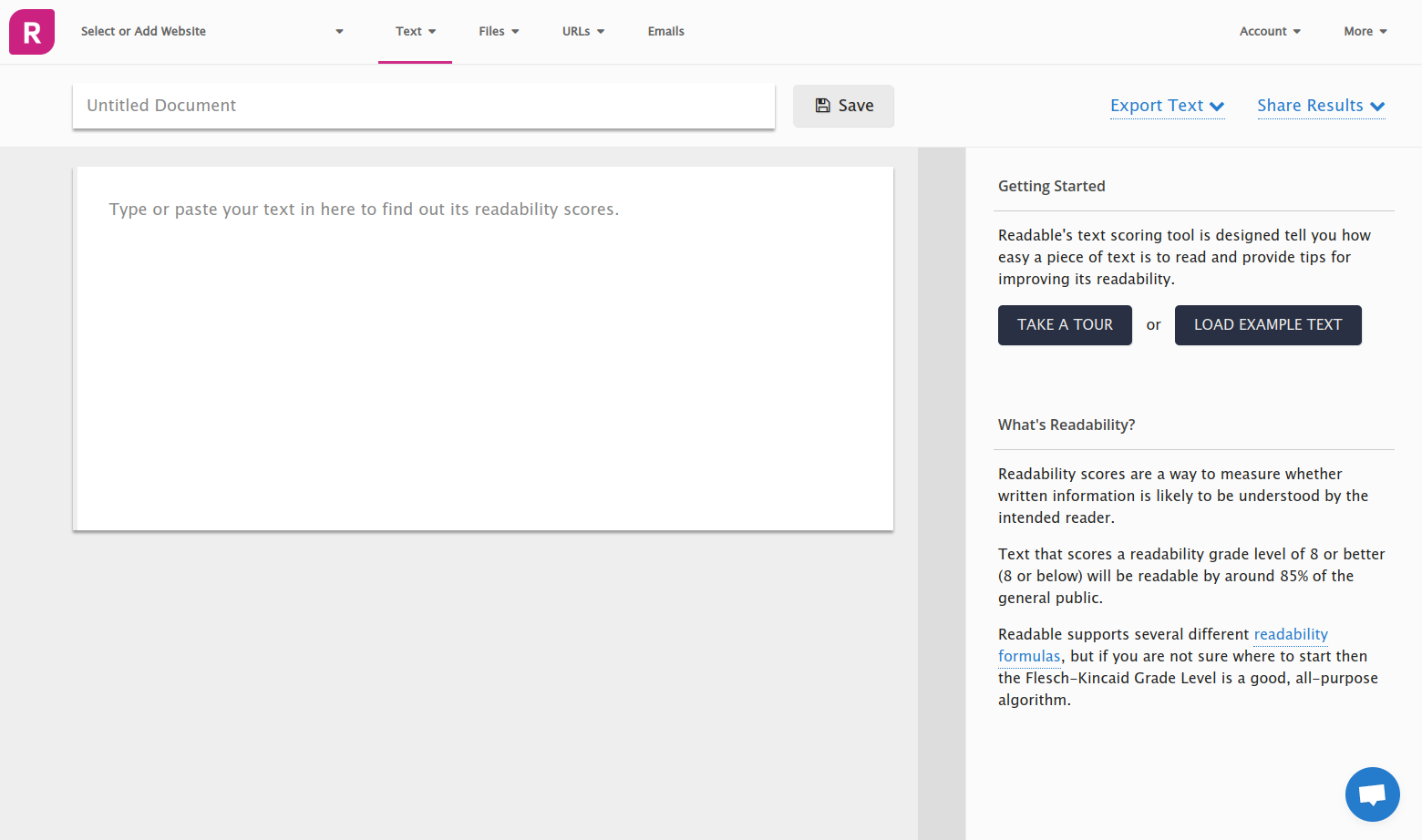 Paste your text in here to score it instantly.