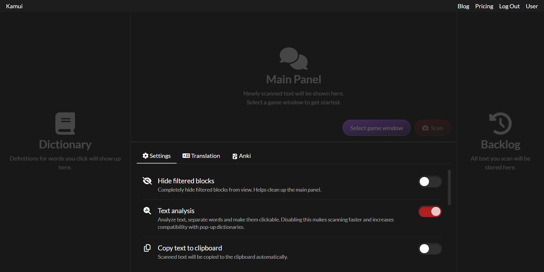 Start off by selecting a game window. Works in the same way as when you share a window through Google Meet.