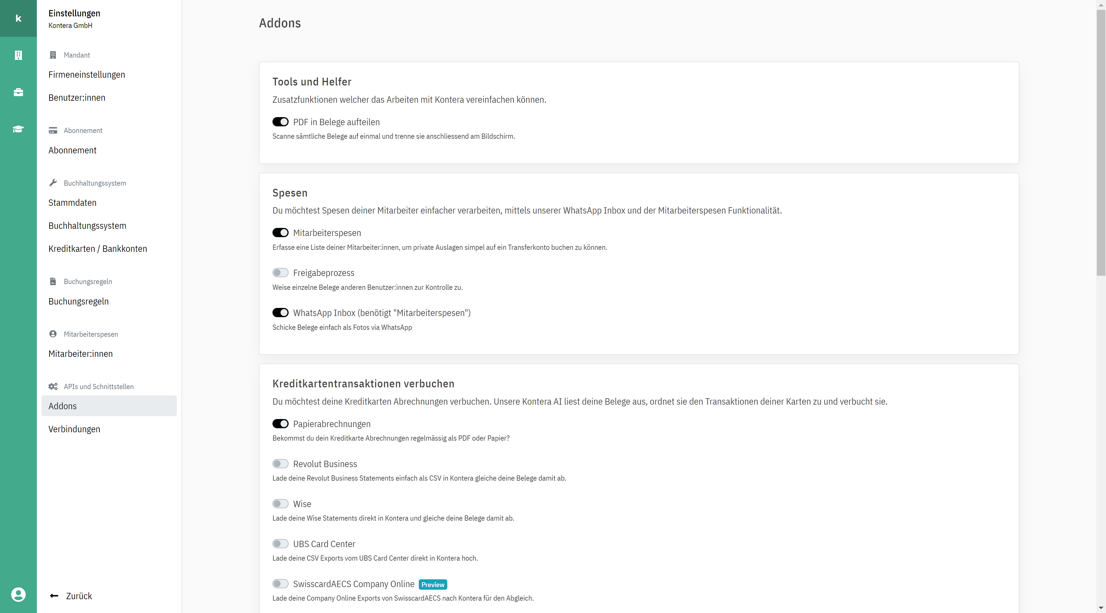 Aktiviere das Addon "Freigabeprozess"